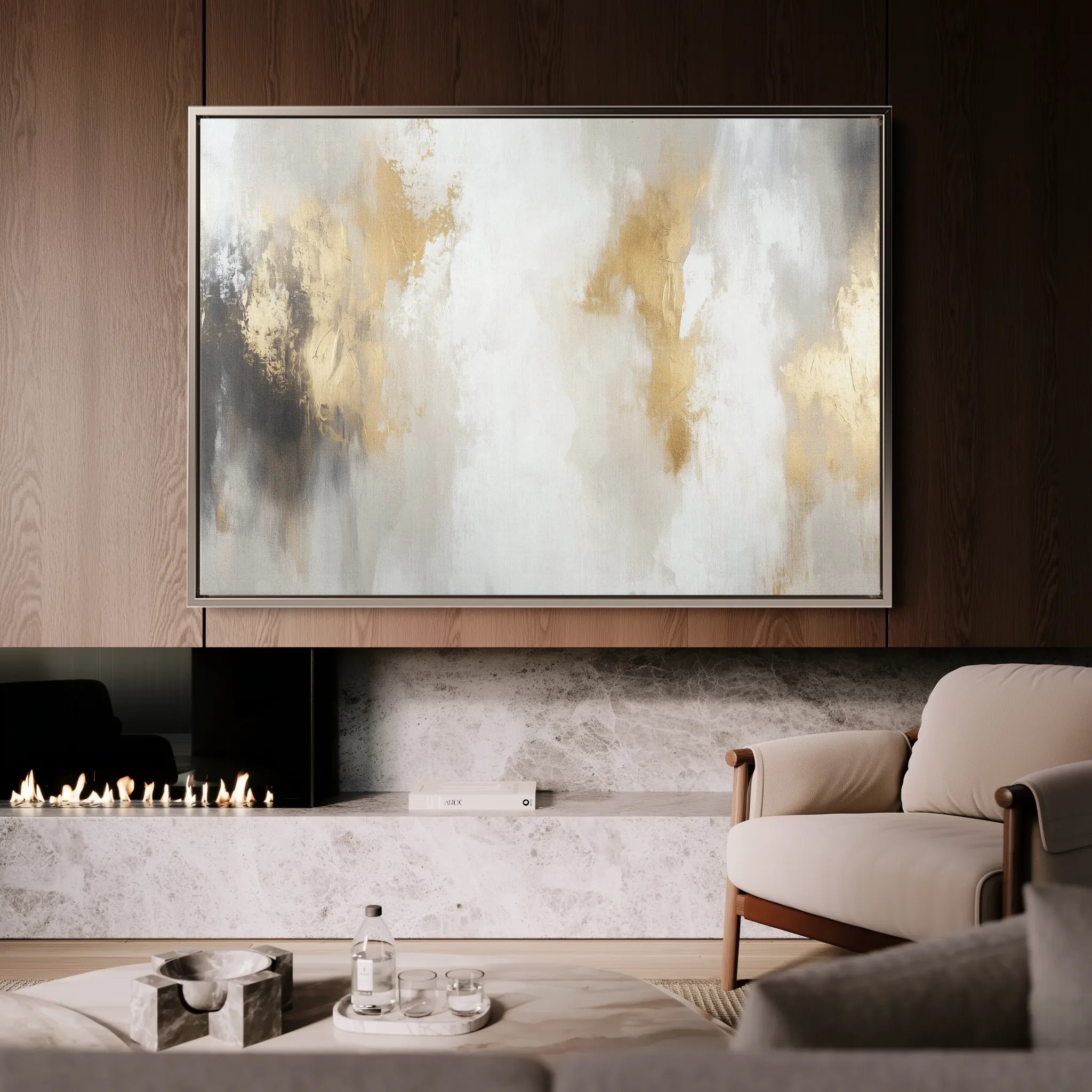 Abstract 520 Canvas Art 18" x 24" / 45 x 60 cm / Black