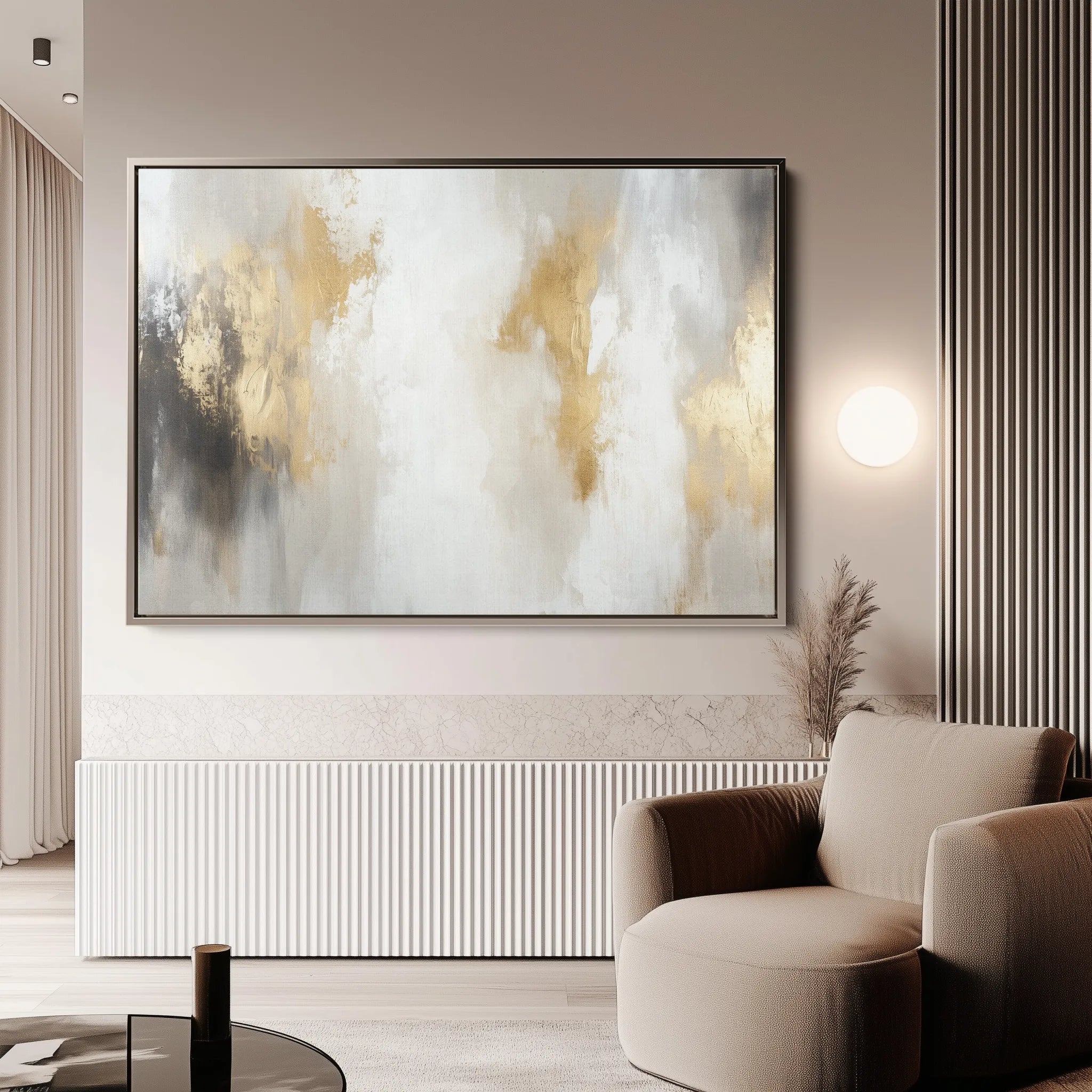 Abstract 520 Canvas Art 18" x 24" / 45 x 60 cm / Black