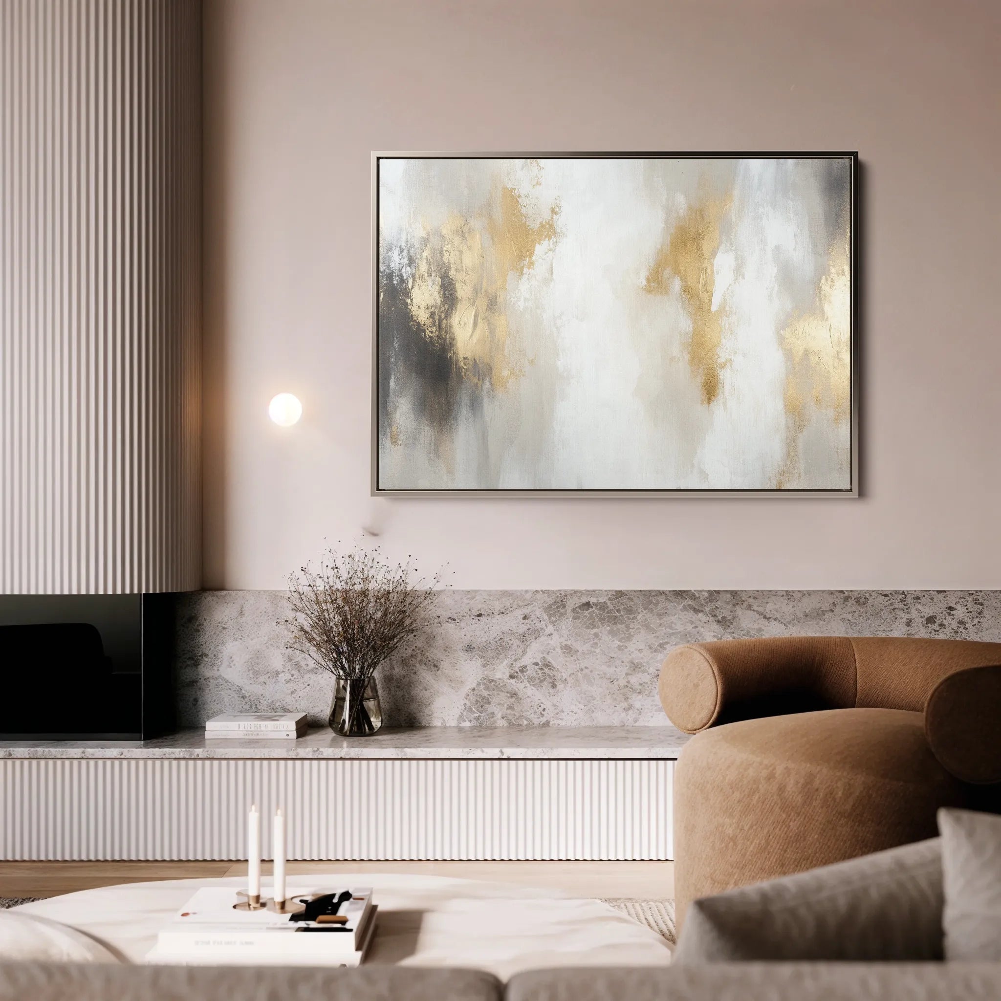 Abstract 520 Canvas Art 18" x 24" / 45 x 60 cm / Black