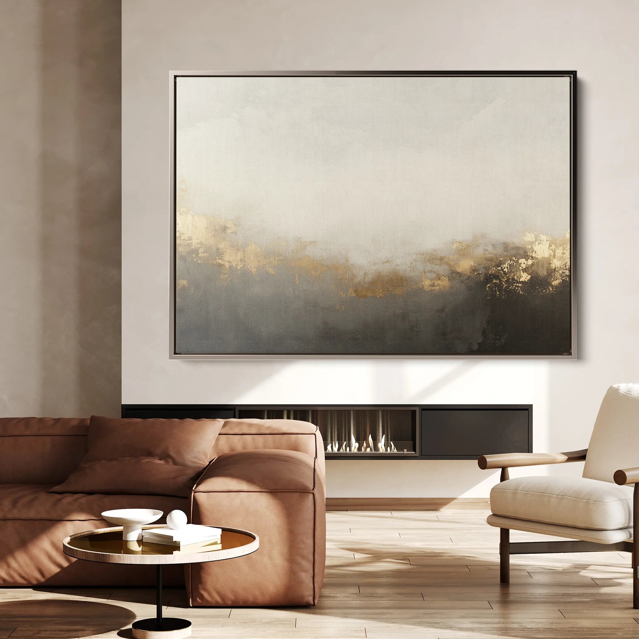 Abstract 523 Canvas Art 18" x 24" / 45 x 60 cm / Black