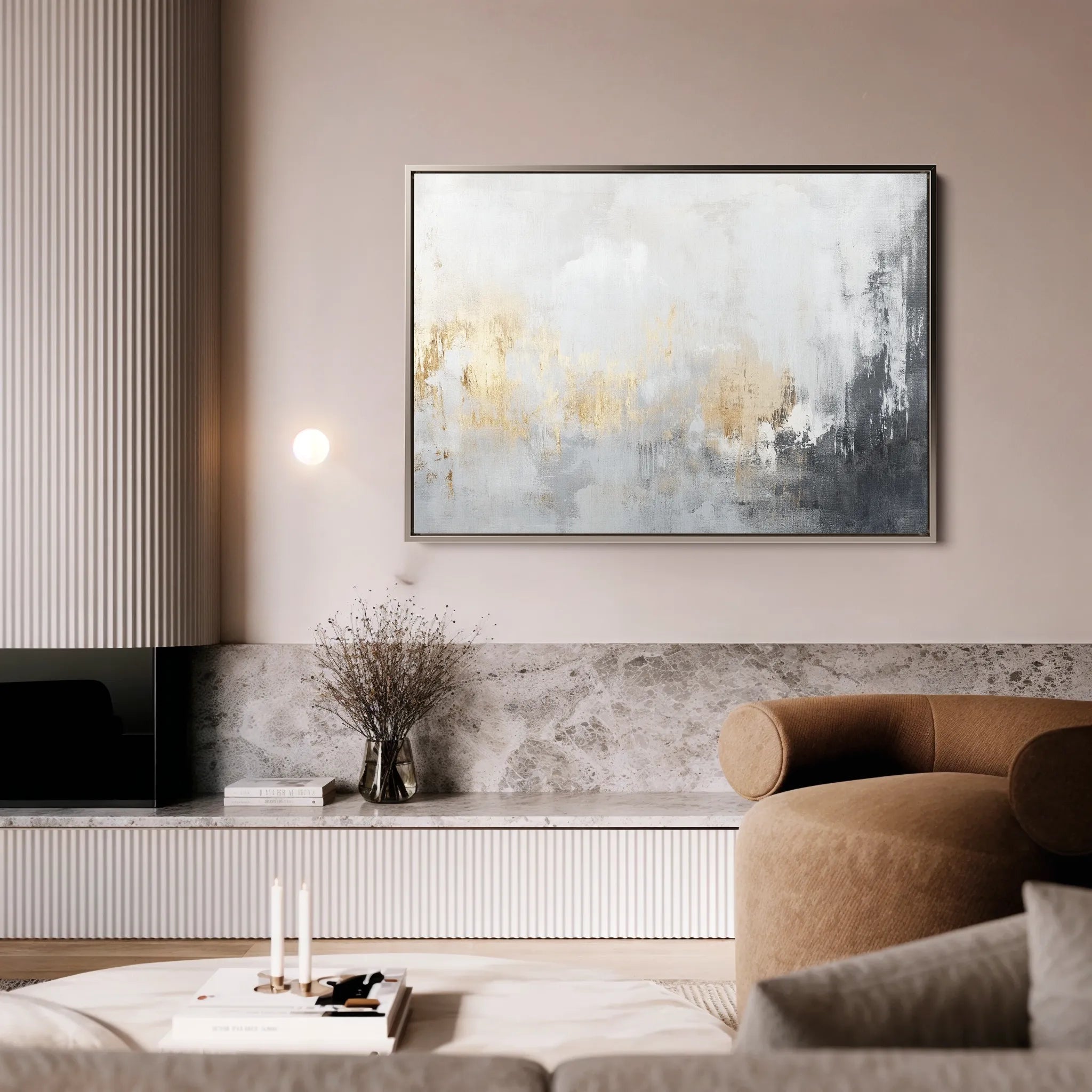 Abstract 524 Canvas Art 18" x 24" / 45 x 60 cm / Black