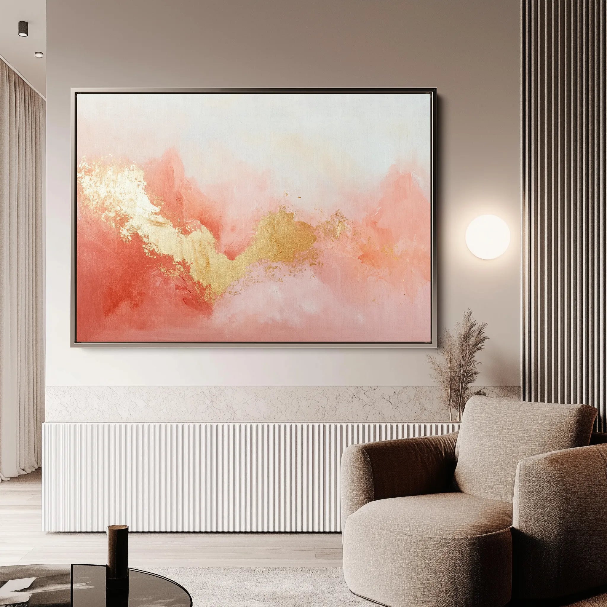 Abstract 525 Canvas Art 18" x 24" / 45 x 60 cm / Black