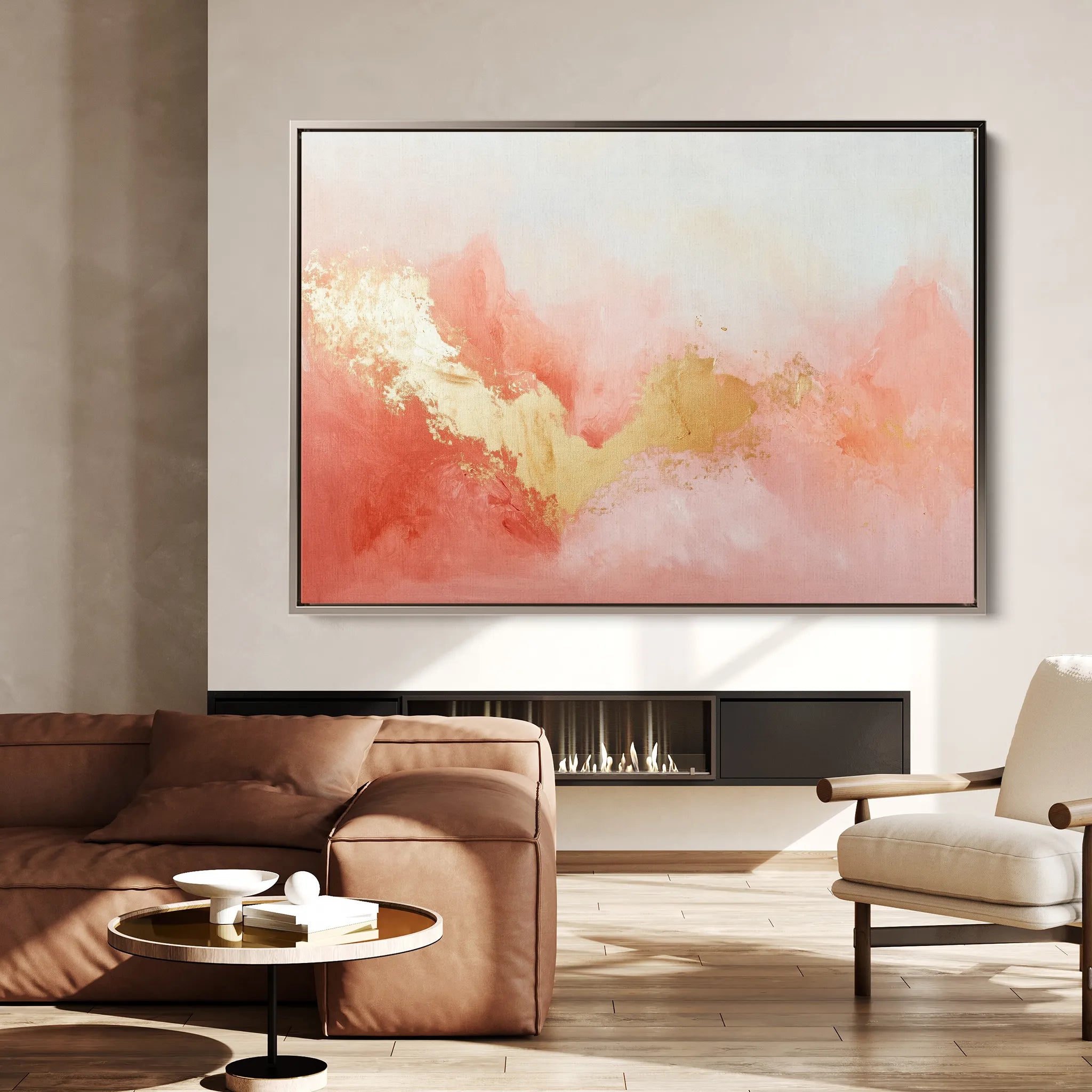 Abstract 525 Canvas Art 18" x 24" / 45 x 60 cm / Black
