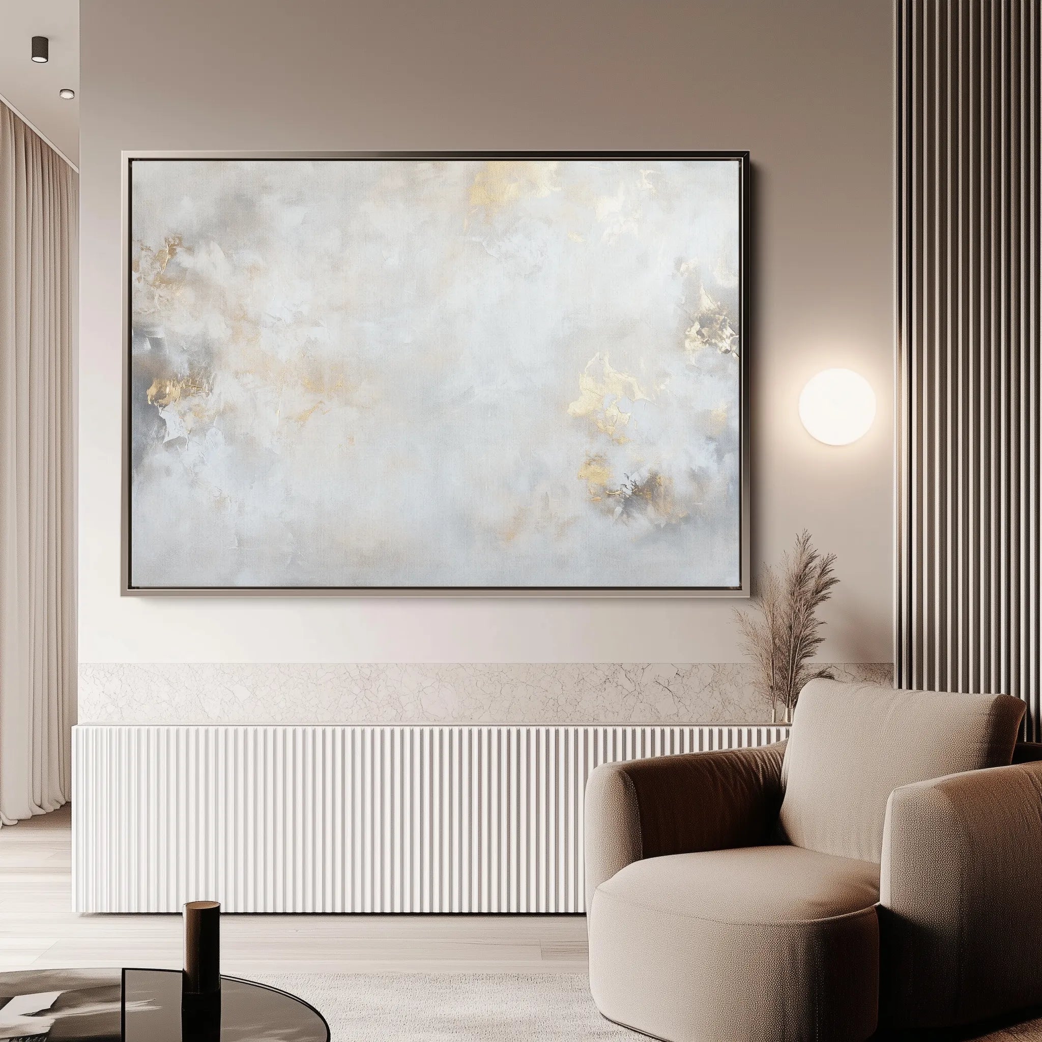 Abstract 532 Canvas Art 18" x 24" / 45 x 60 cm / Black