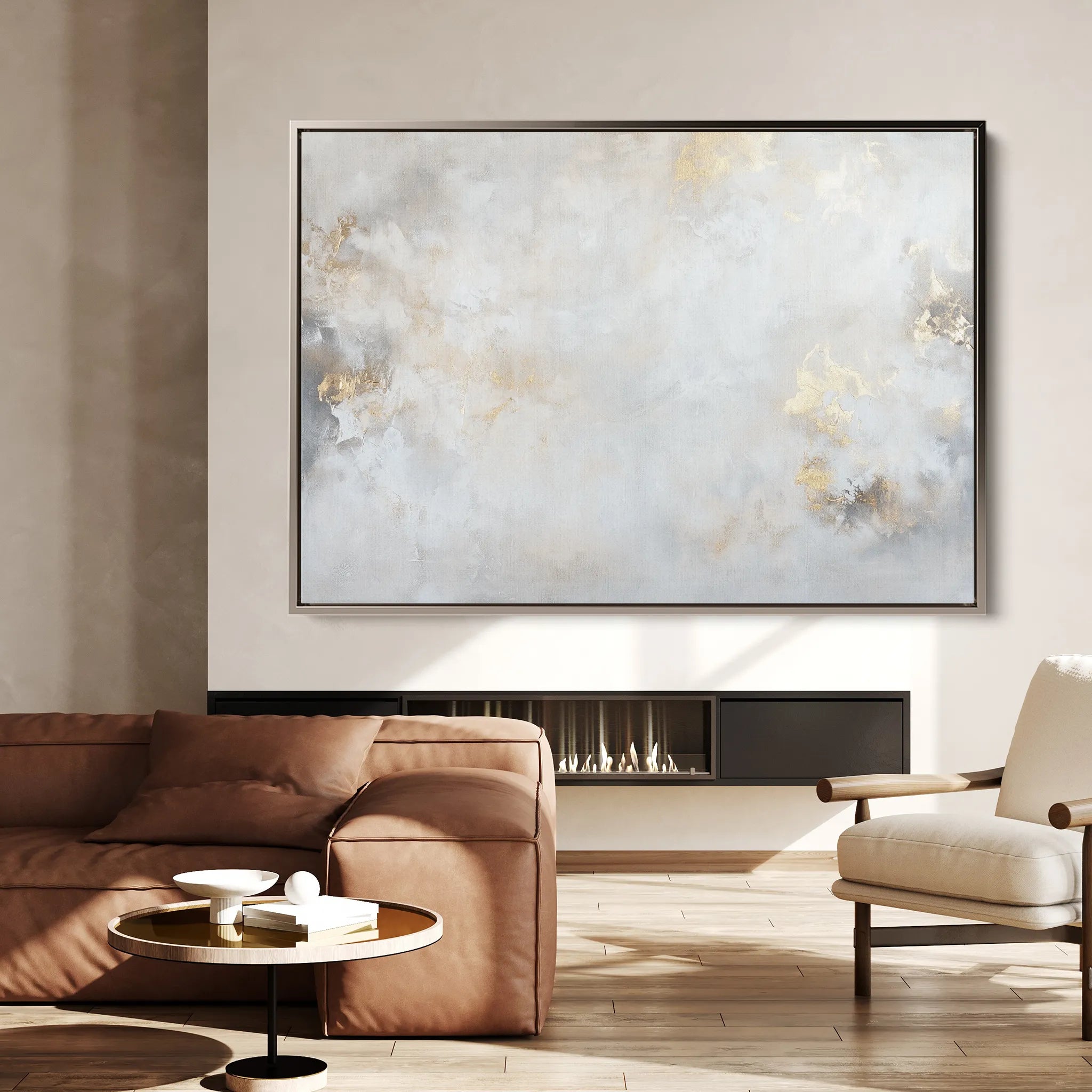 Abstract 532 Canvas Art 18" x 24" / 45 x 60 cm / Black