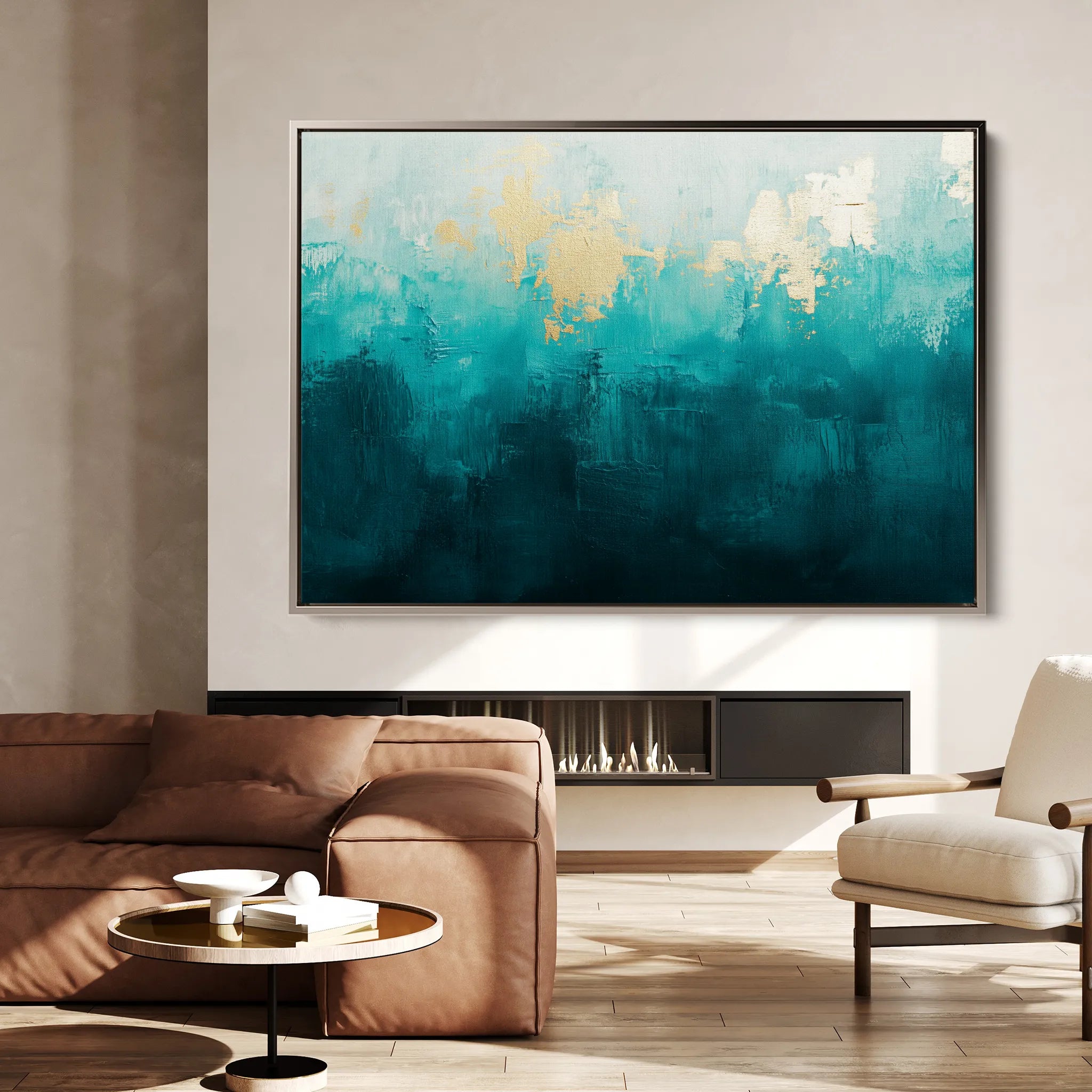 Abstract 535 Canvas Art 18" x 24" / 45 x 60 cm / Black