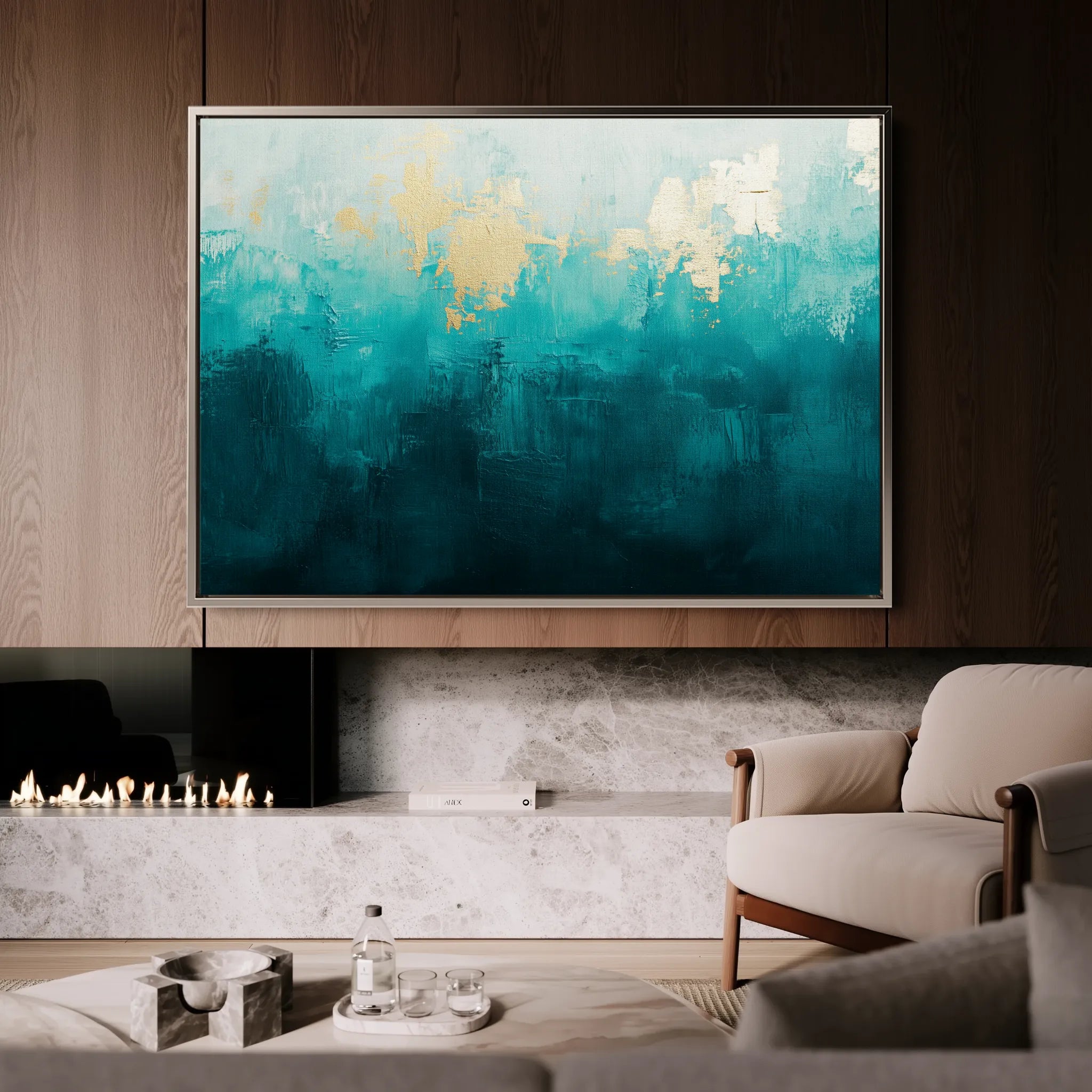 Abstract 535 Canvas Art 18" x 24" / 45 x 60 cm / Black
