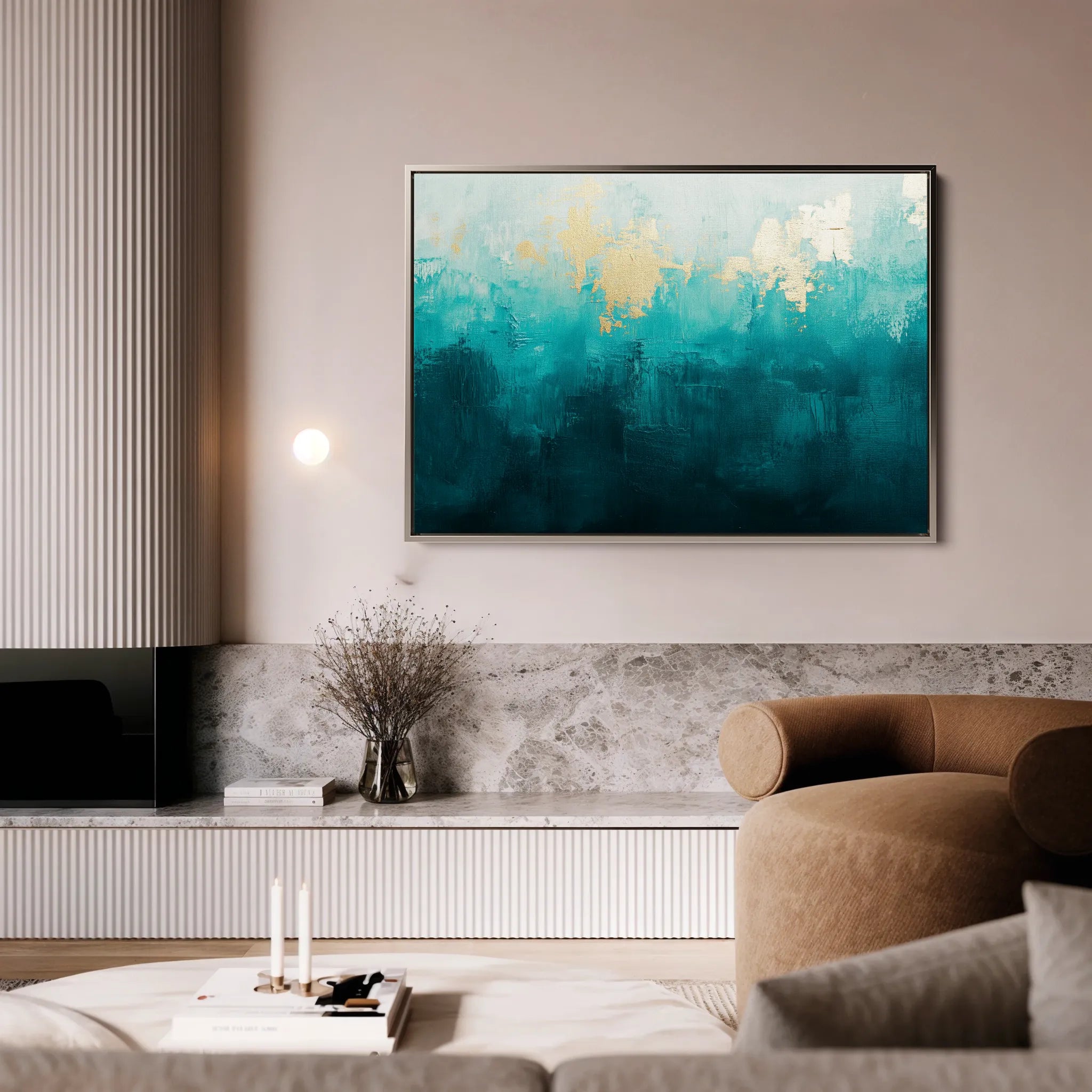 Abstract 535 Canvas Art 18" x 24" / 45 x 60 cm / Black