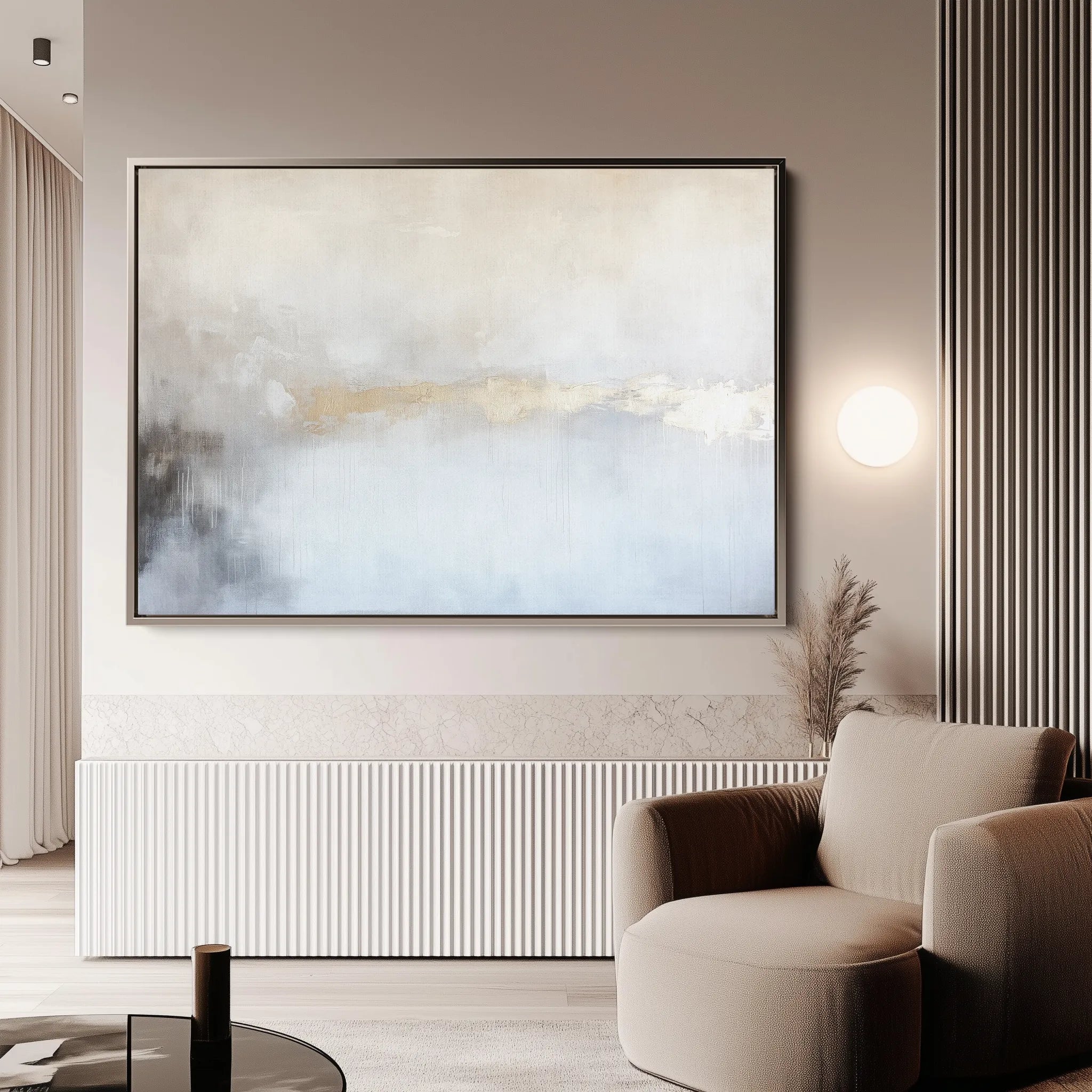 Abstract 537 Canvas Art 18" x 24" / 45 x 60 cm / Black