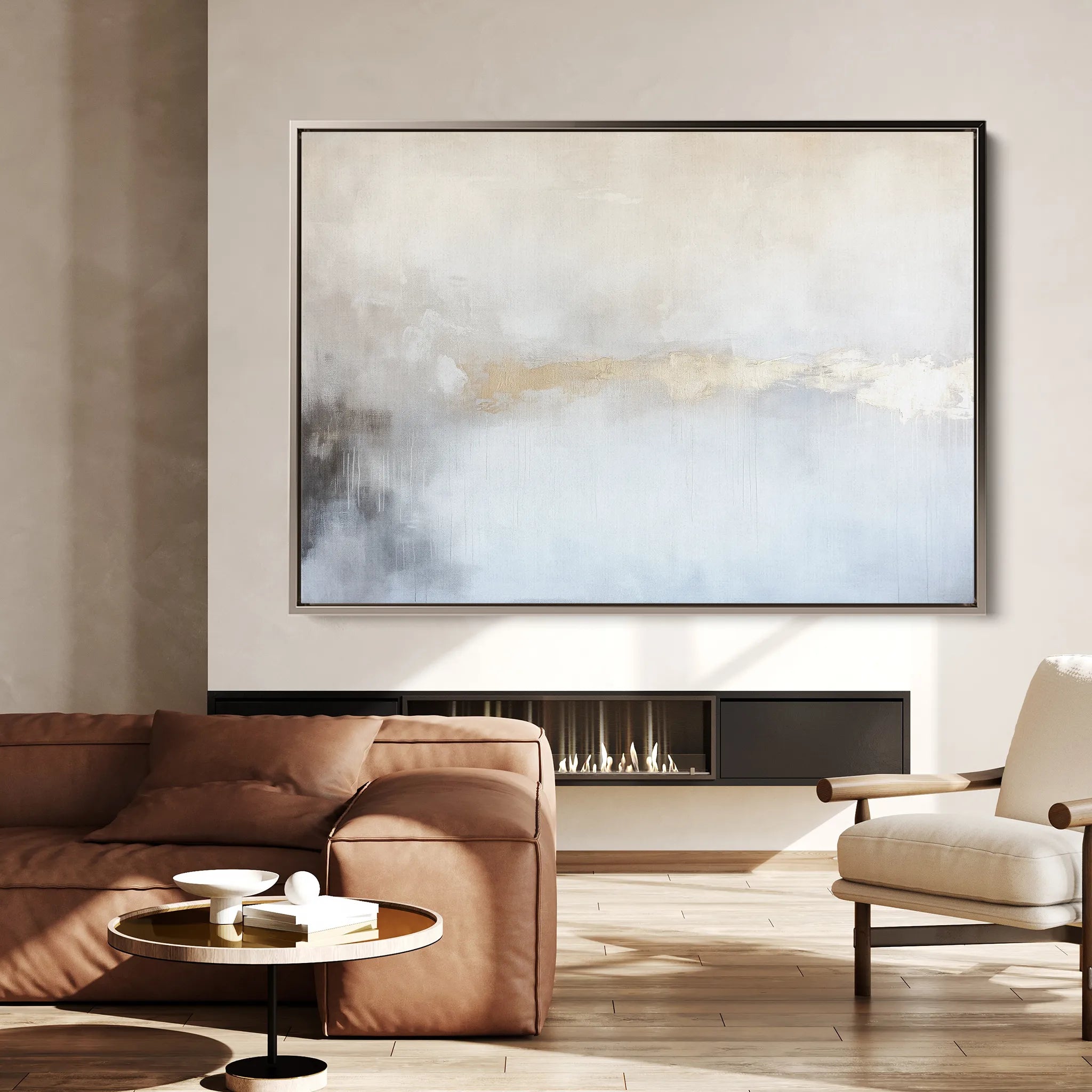 Abstract 537 Canvas Art 18" x 24" / 45 x 60 cm / Black