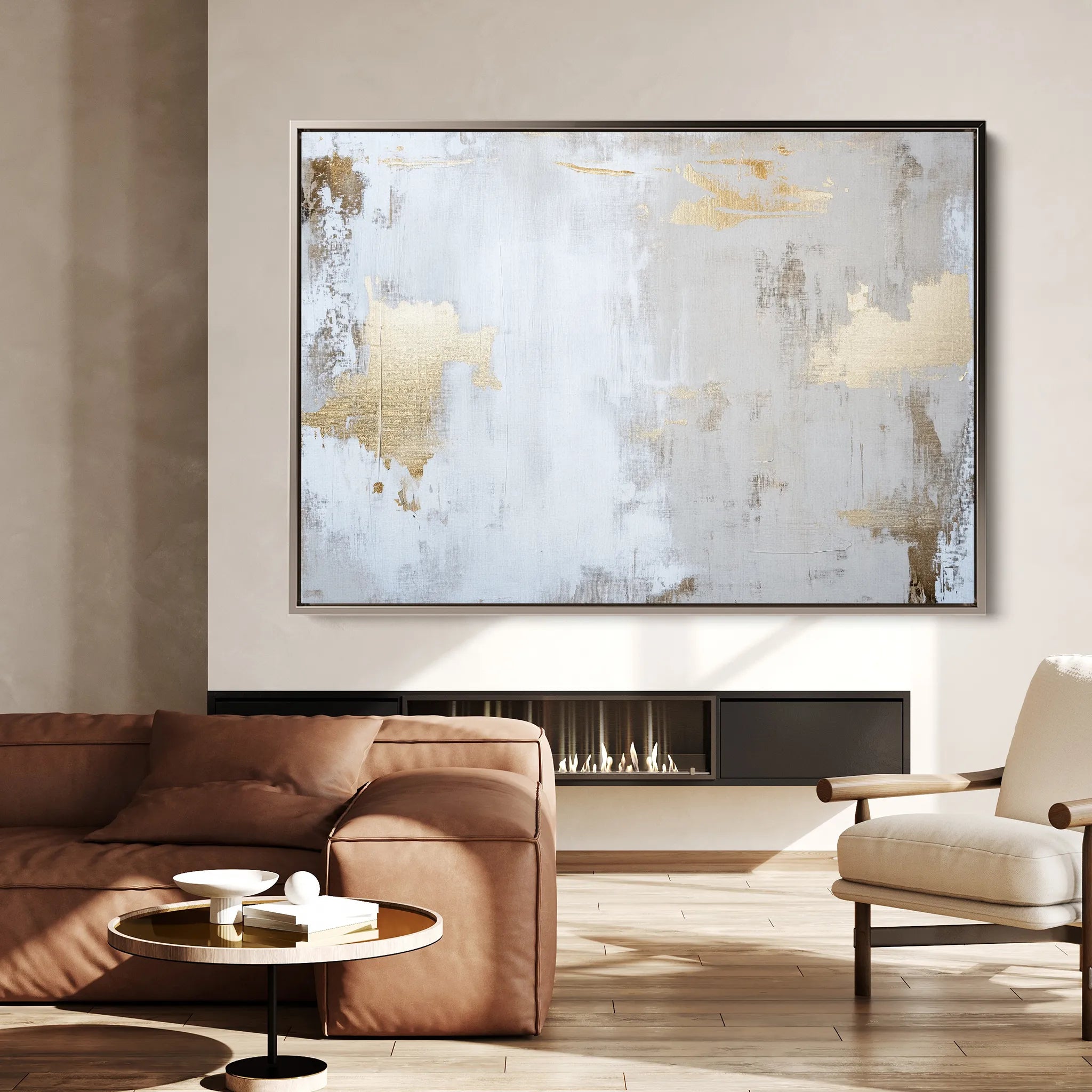 Abstract 538 Canvas Art 18" x 24" / 45 x 60 cm / Black