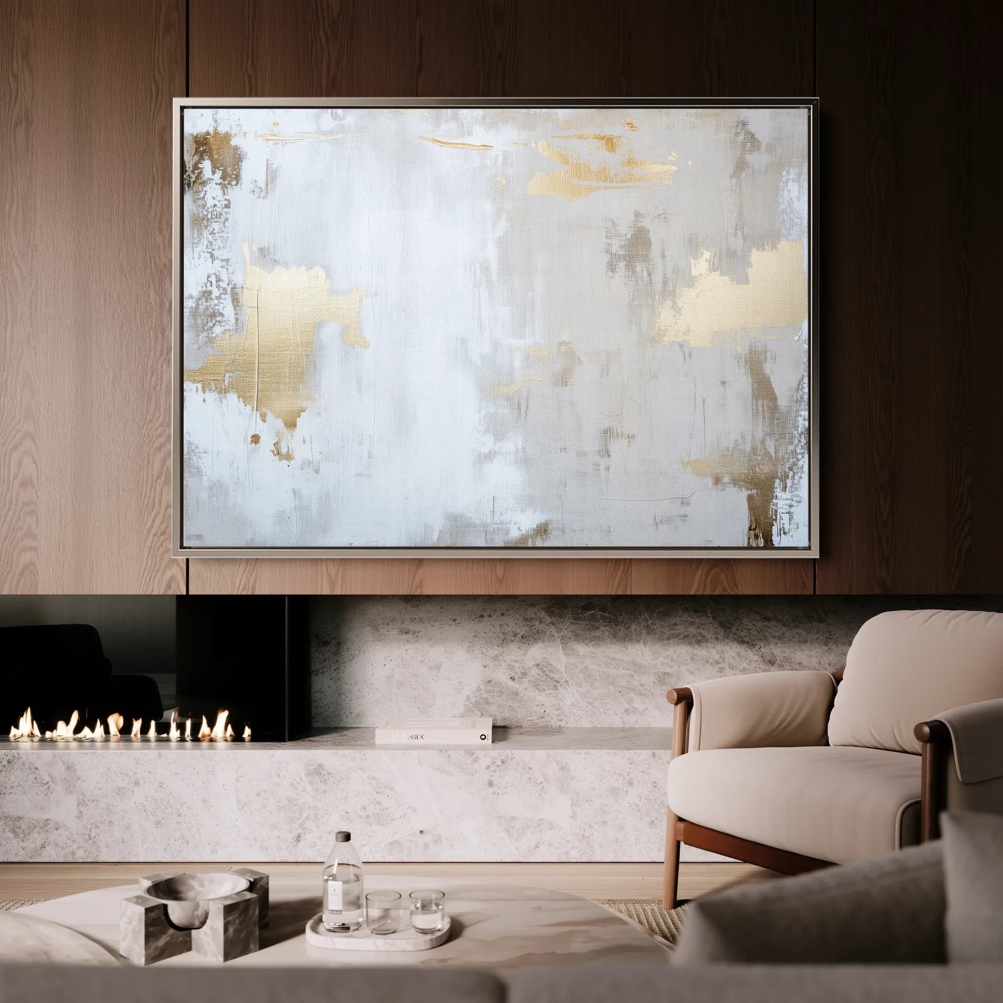 Abstract 538 Canvas Art 18" x 24" / 45 x 60 cm / Black