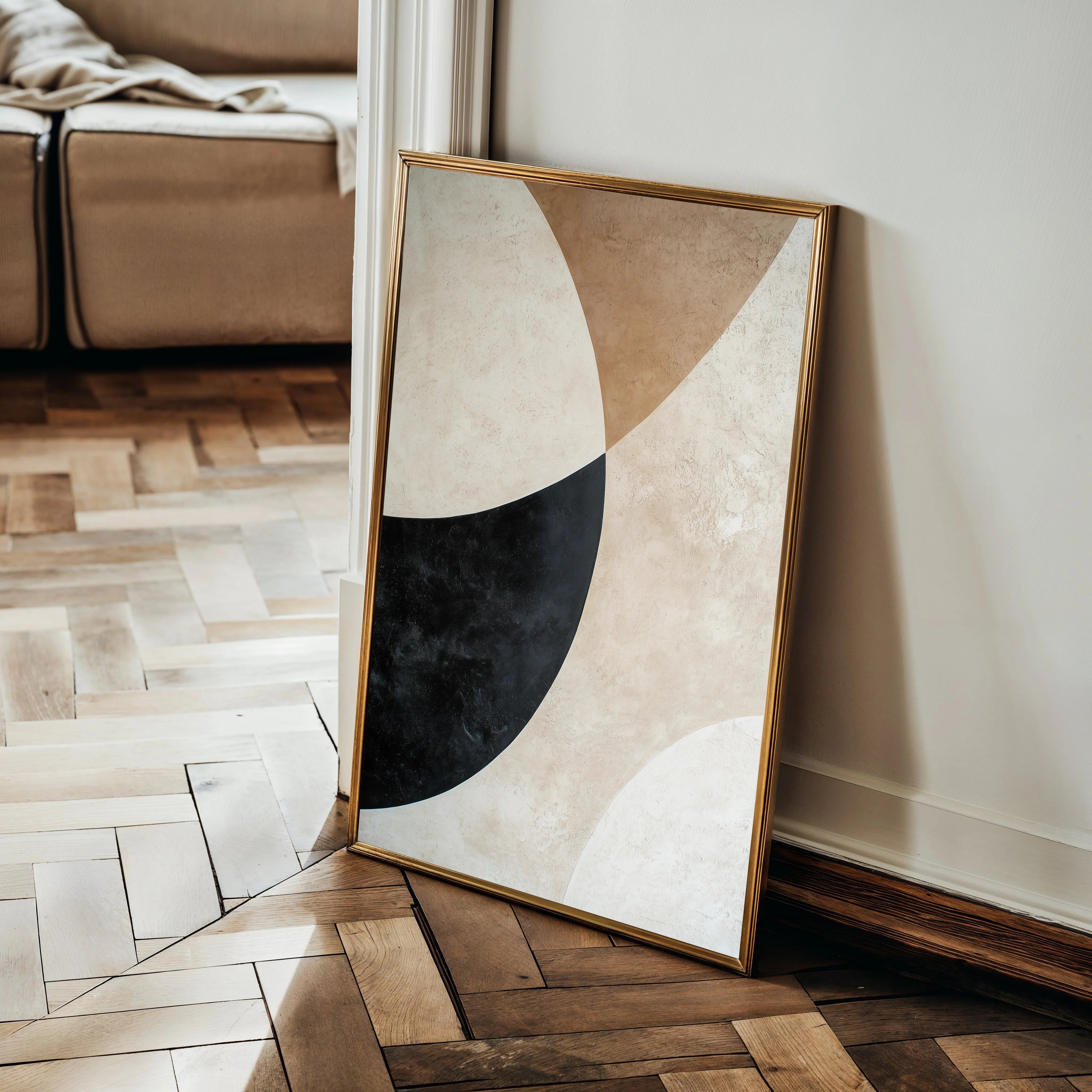 Abstract 542 Canvas Art 18" x 24" / 45 x 60 cm / Black