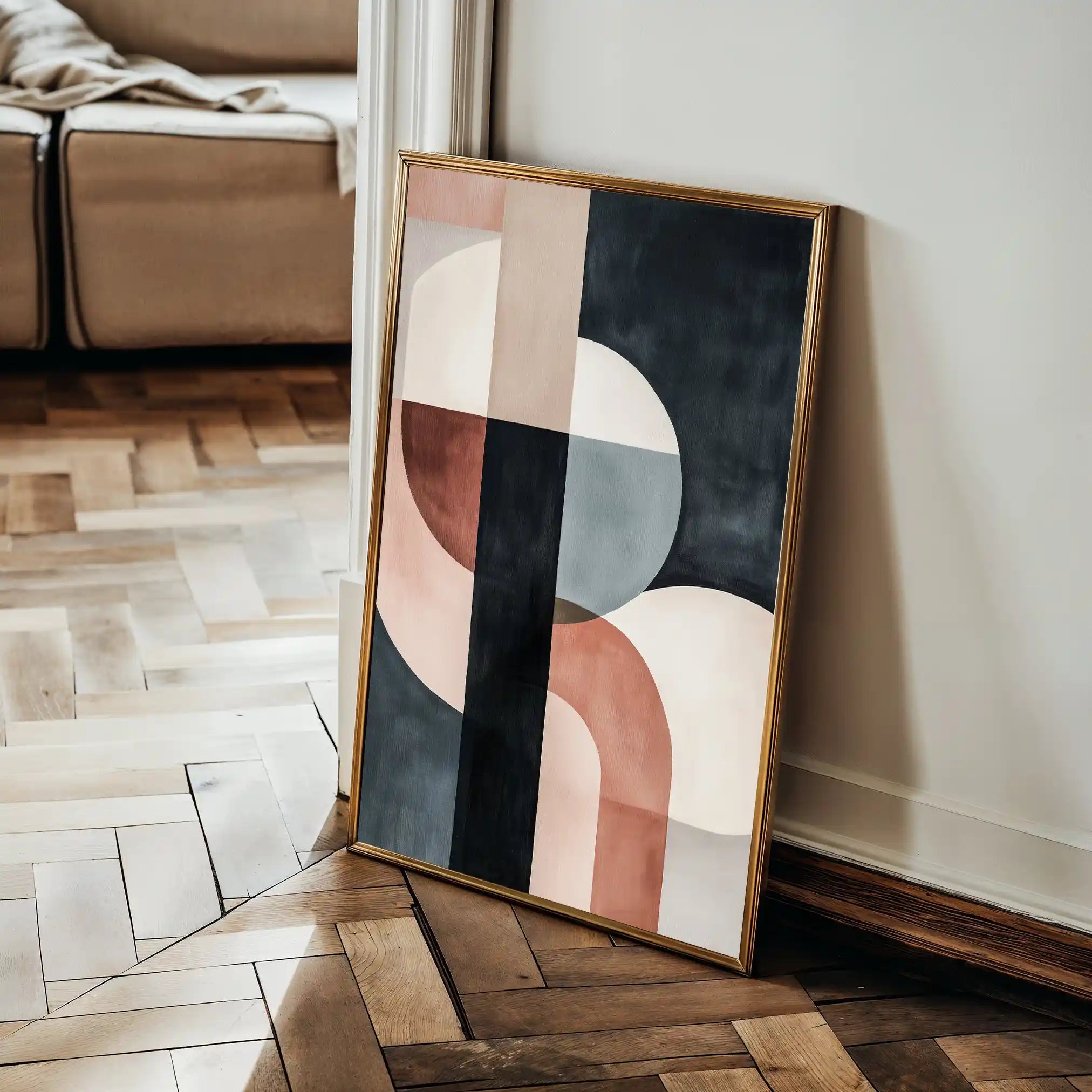 Abstract 544 Canvas Art 18" x 24" / 45 x 60 cm / Black