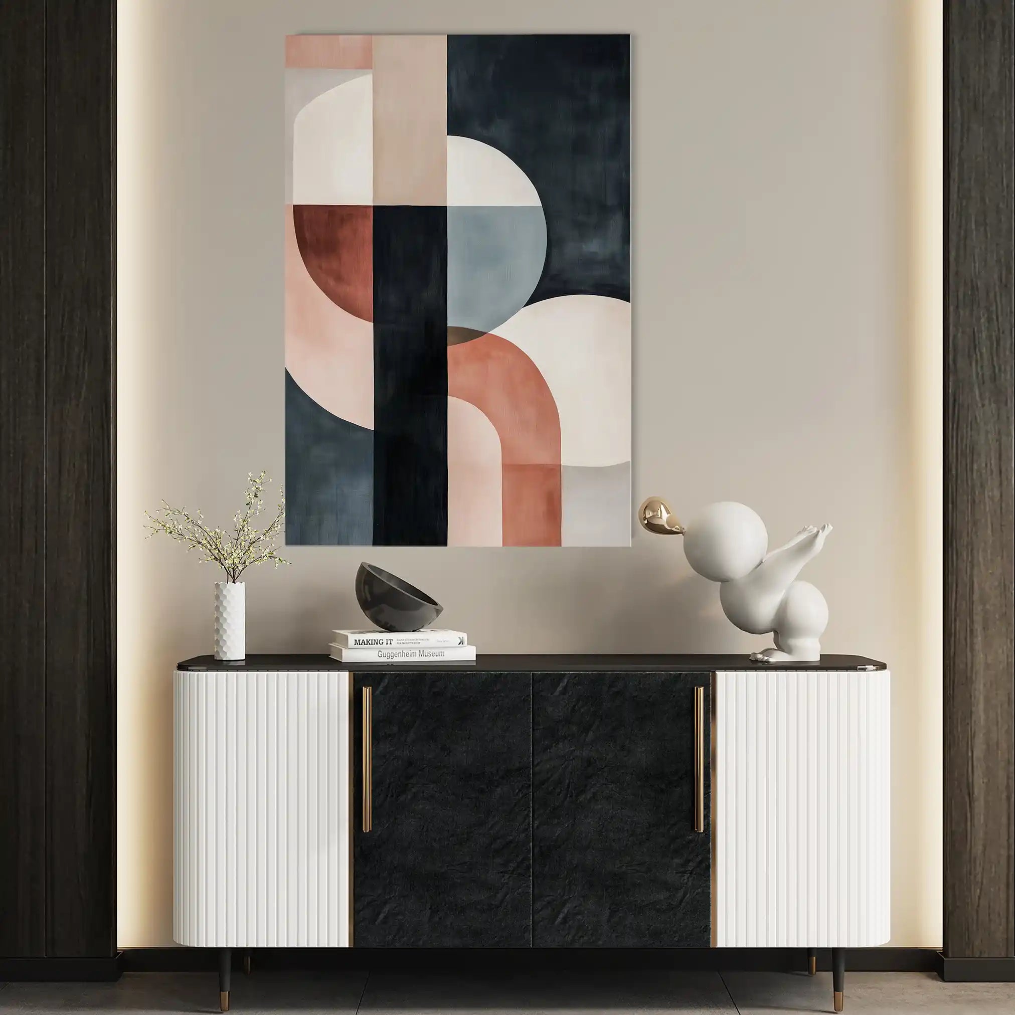 Abstract 544 Canvas Art 18" x 24" / 45 x 60 cm / Black