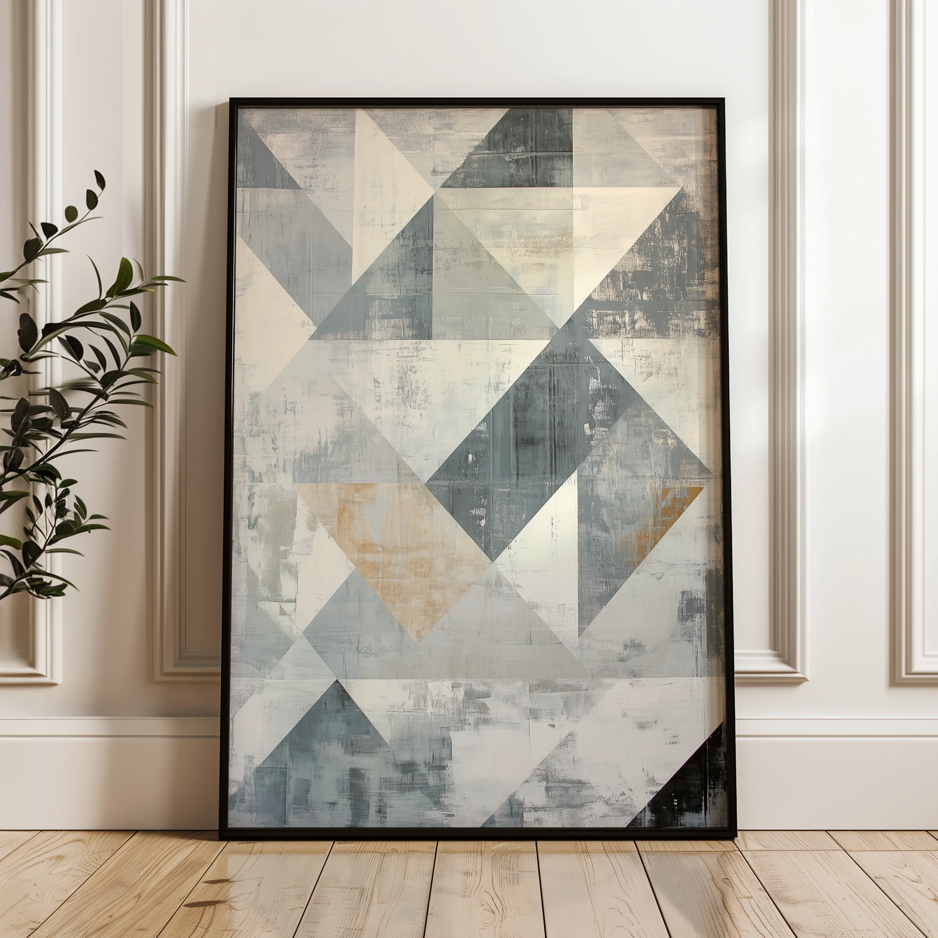 Abstract 545 Canvas Art 18" x 24" / 45 x 60 cm / Black