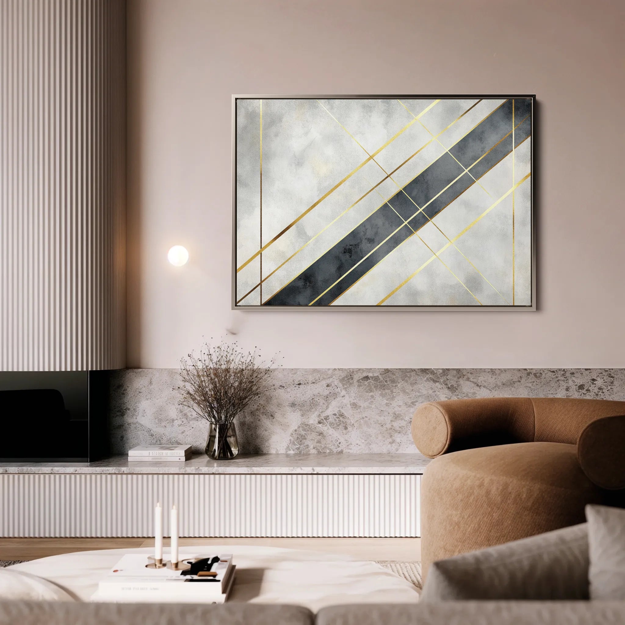 Abstract 546 Canvas Art 18" x 24" / 45 x 60 cm / Black