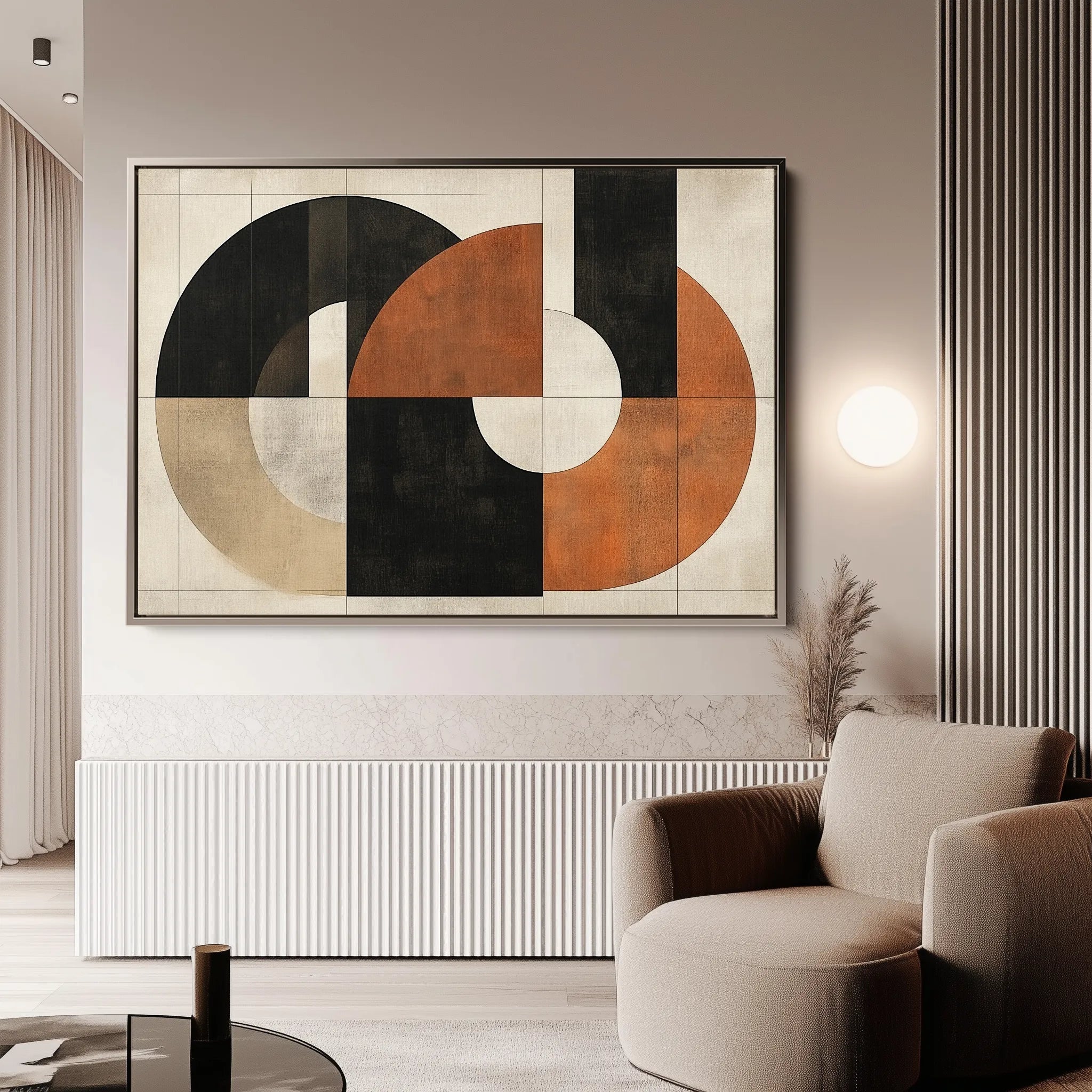 Abstract 547 Canvas Art 18" x 24" / 45 x 60 cm / Black