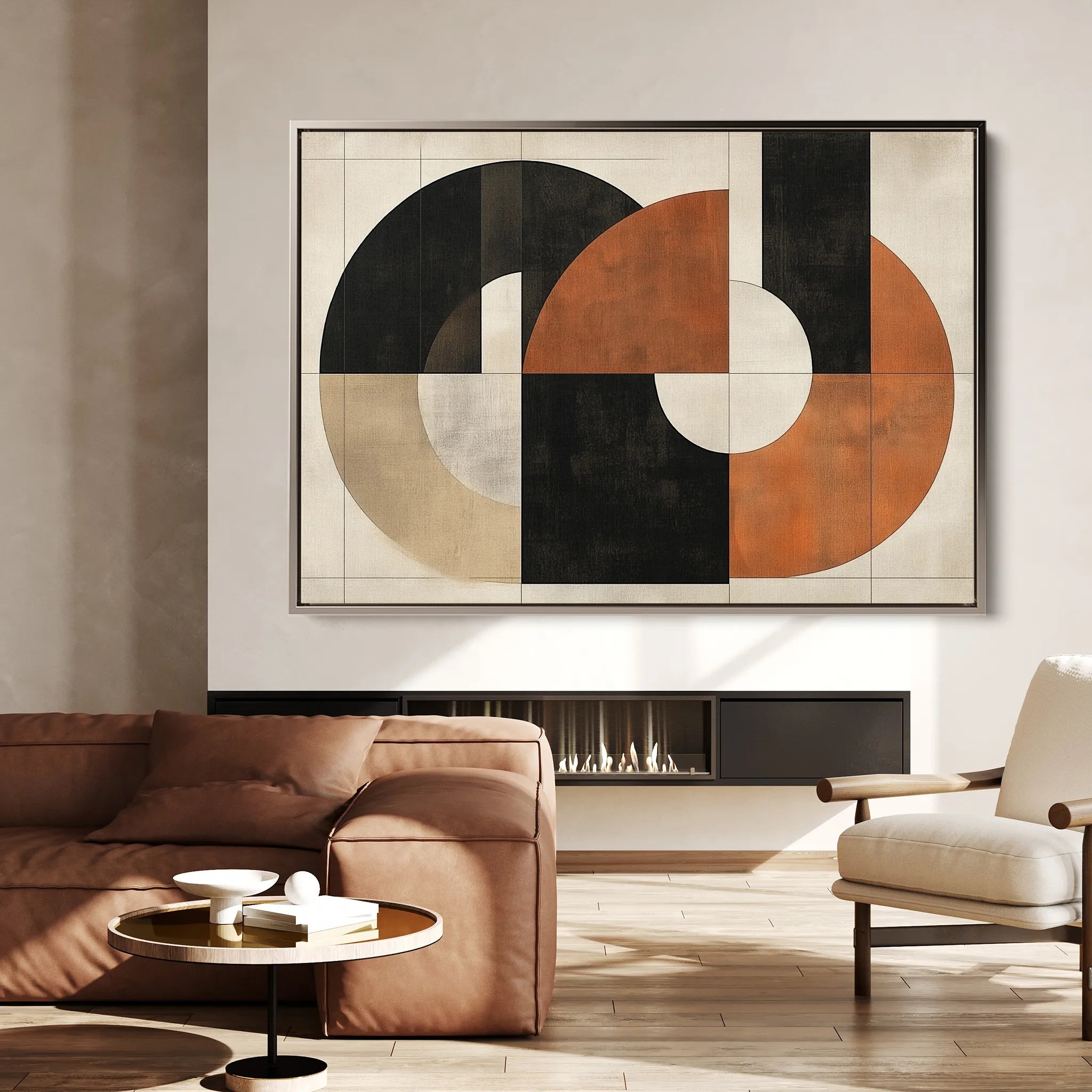 Abstract 547 Canvas Art 18" x 24" / 45 x 60 cm / Black