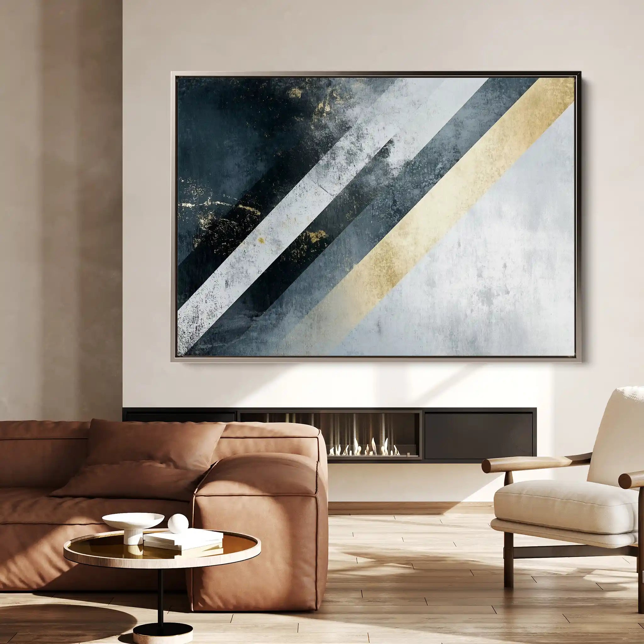 Abstract 548 Canvas Art 18" x 24" / 45 x 60 cm / Black