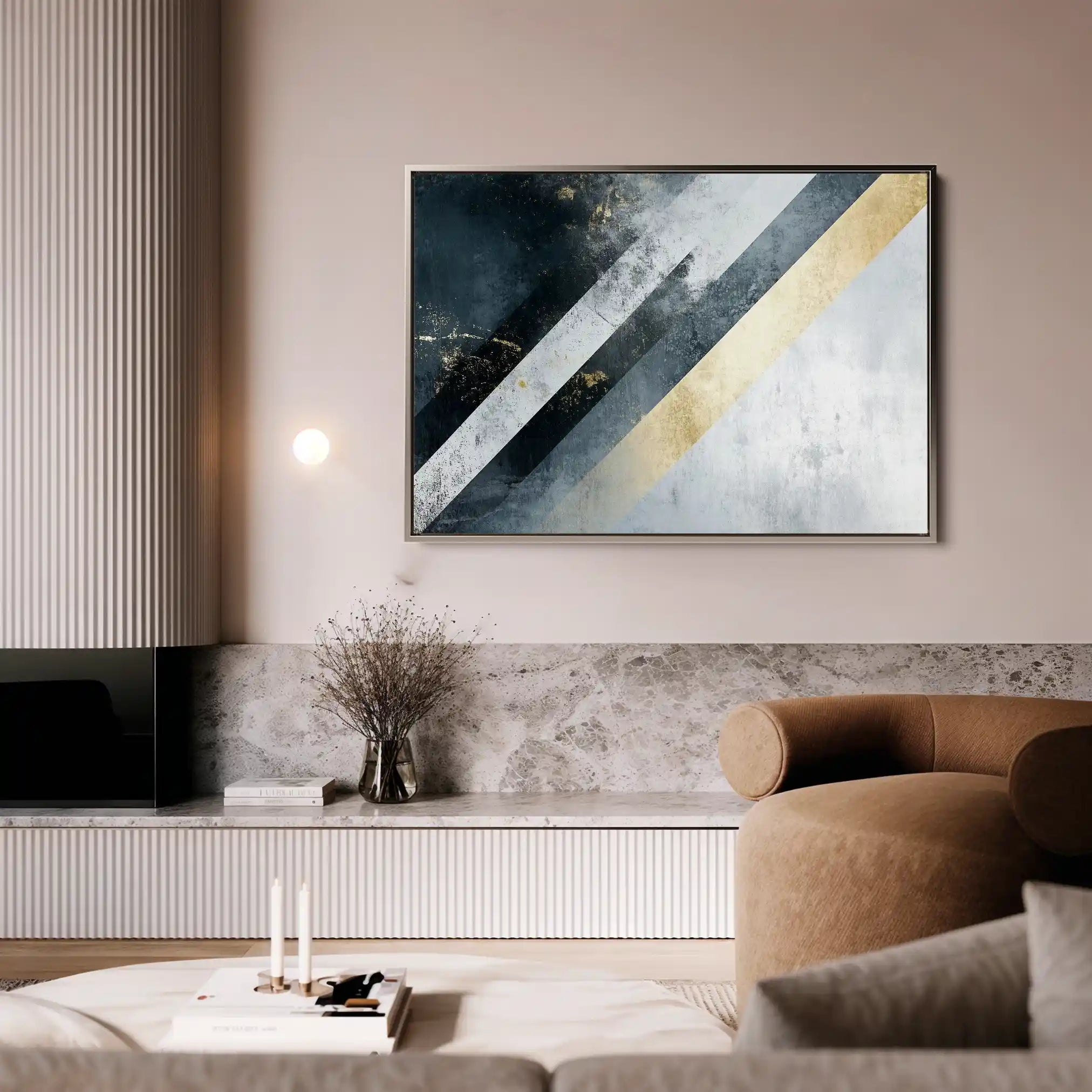 Abstract 548 Canvas Art 18" x 24" / 45 x 60 cm / Black