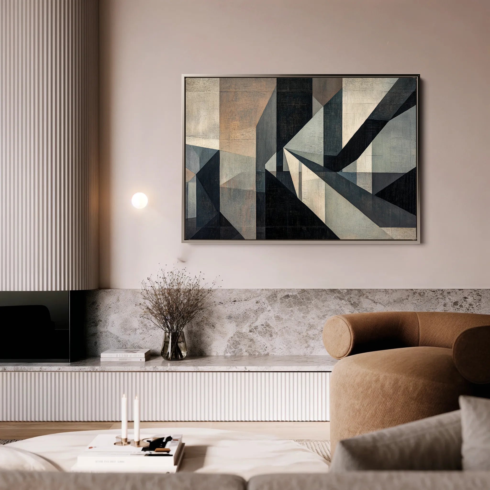 Abstract 549 Canvas Art 18" x 24" / 45 x 60 cm / Black