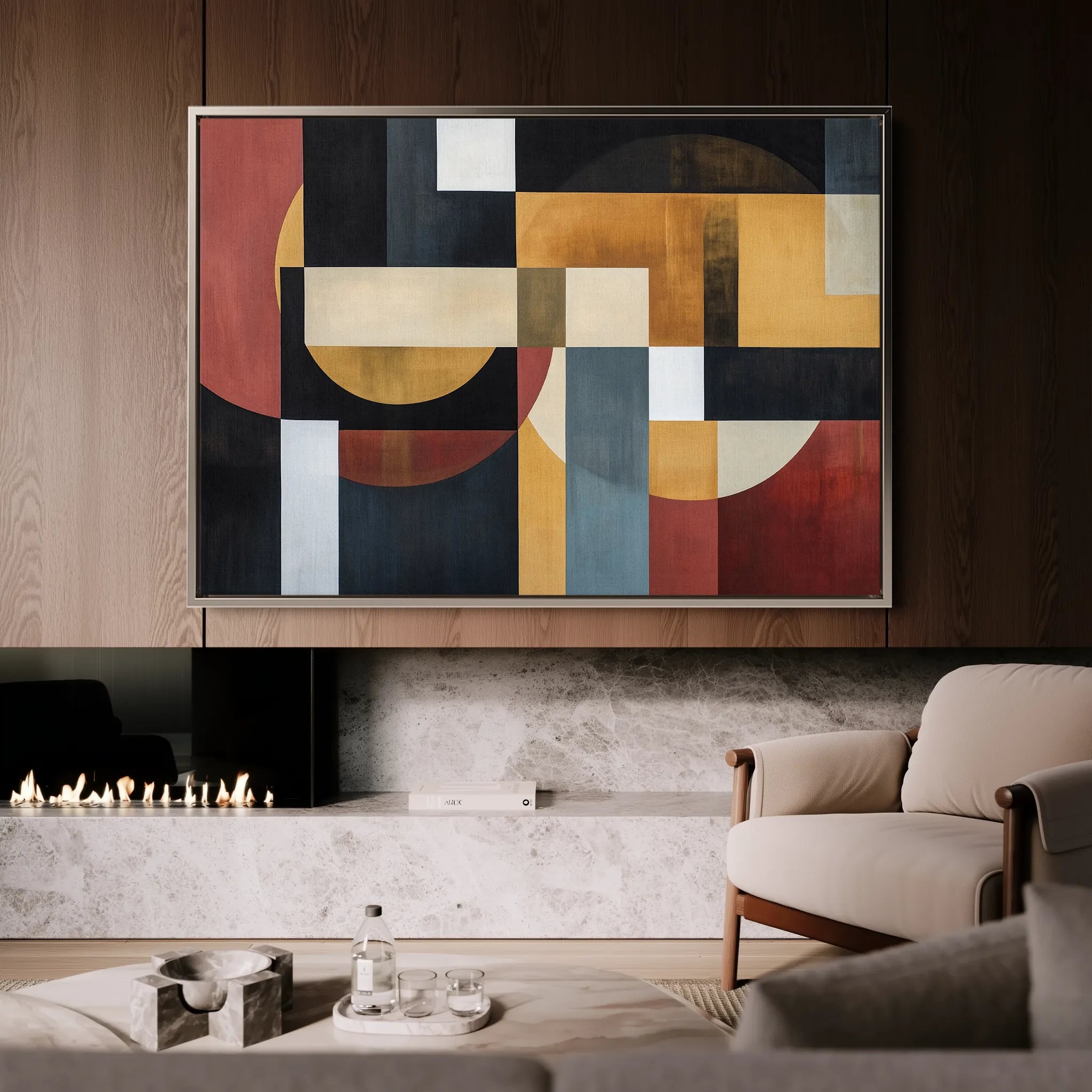 Abstract 553 Canvas Art 18" x 24" / 45 x 60 cm / Black