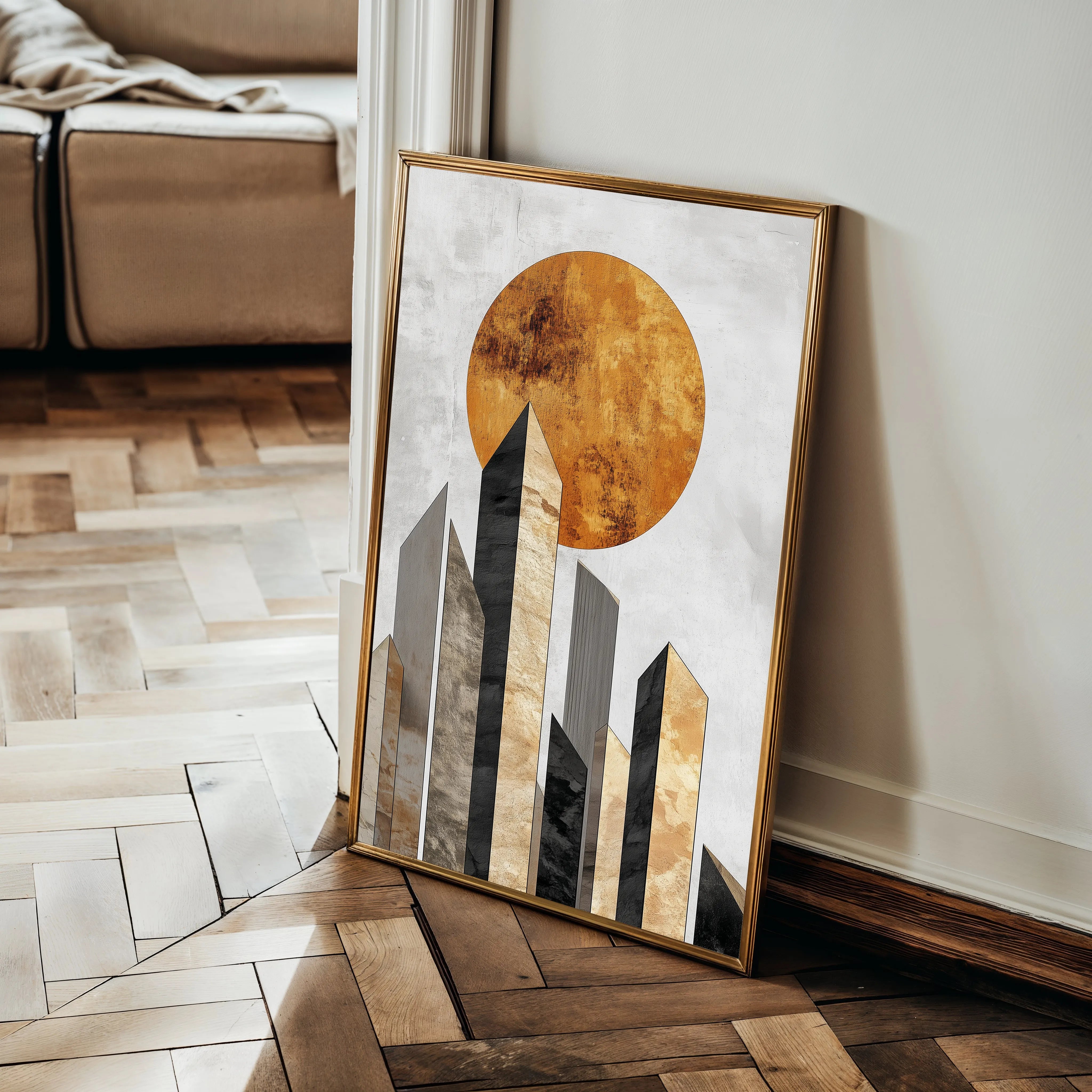 Abstract 555 Canvas Art 18" x 24" / 45 x 60 cm / Black