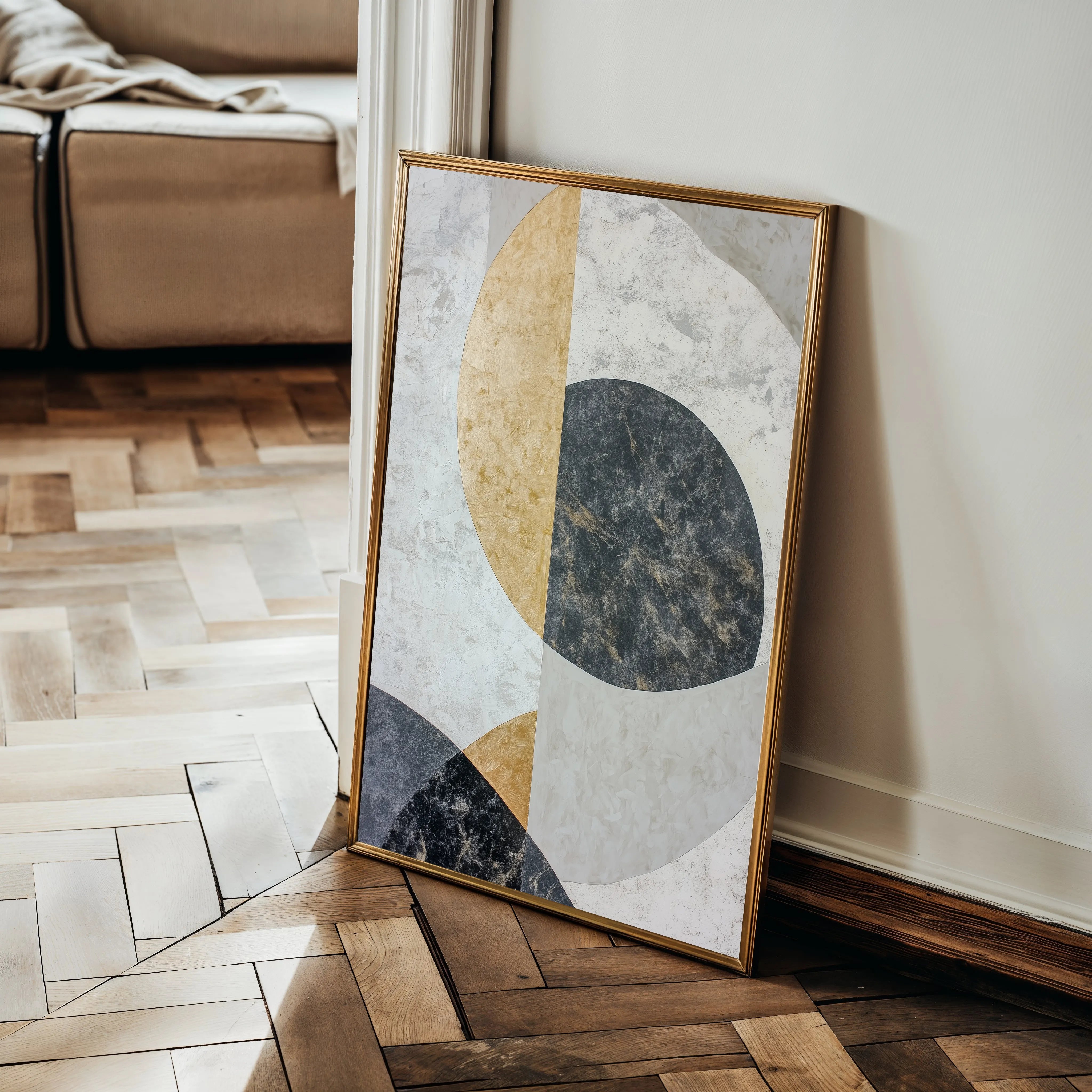 Abstract 558 Canvas Art 18" x 24" / 45 x 60 cm / Black