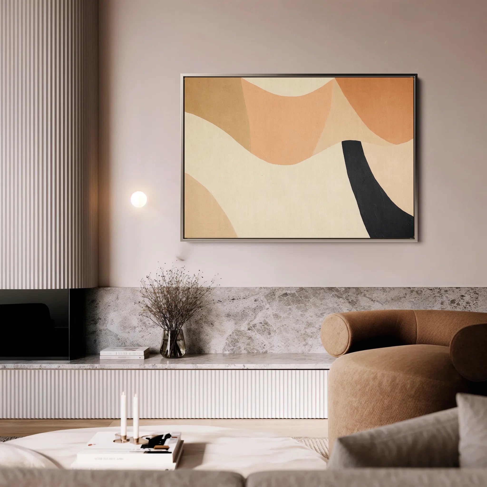 Abstract 560 Canvas Art 18" x 24" / 45 x 60 cm / Black