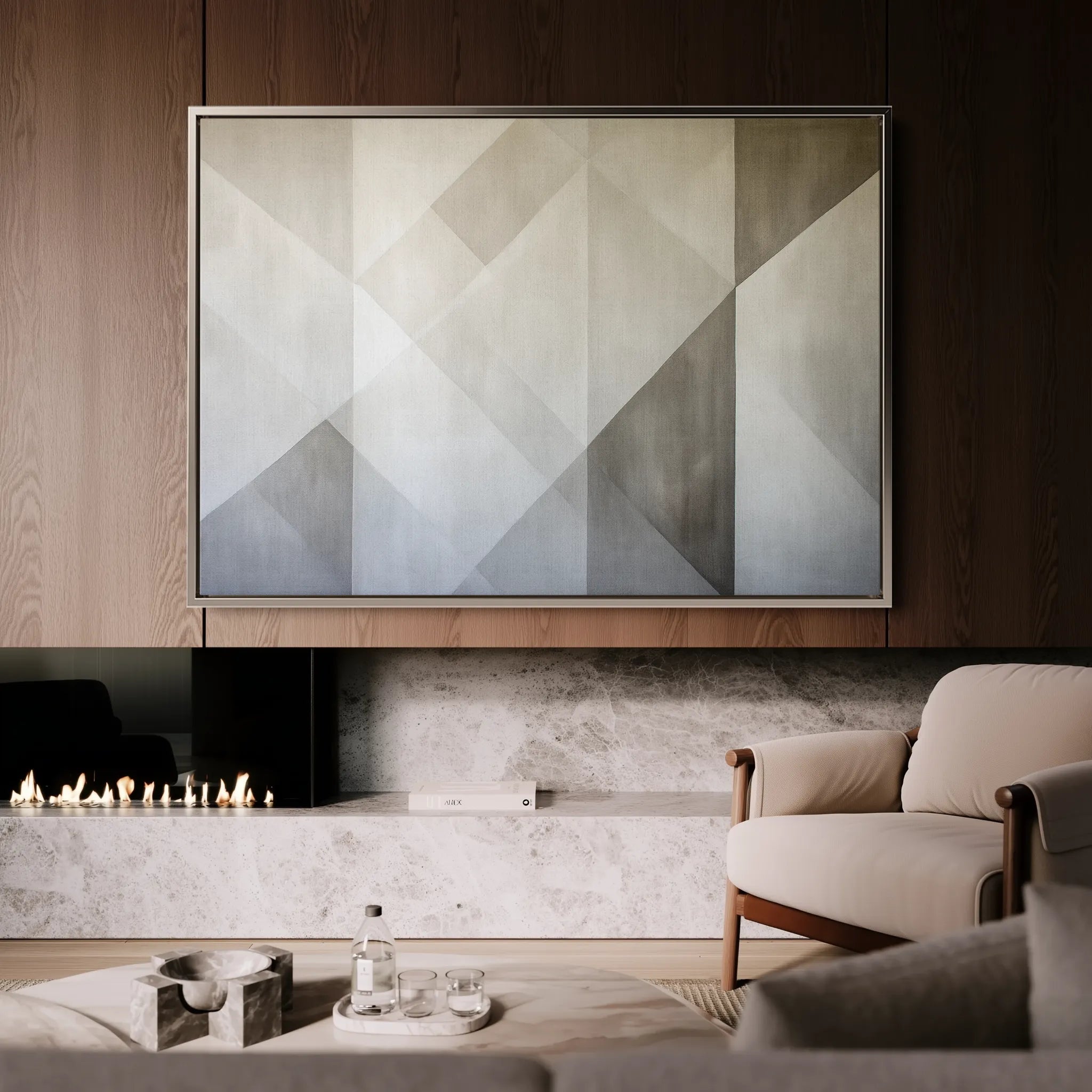 Abstract 564 Canvas Art 18" x 24" / 45 x 60 cm / Black
