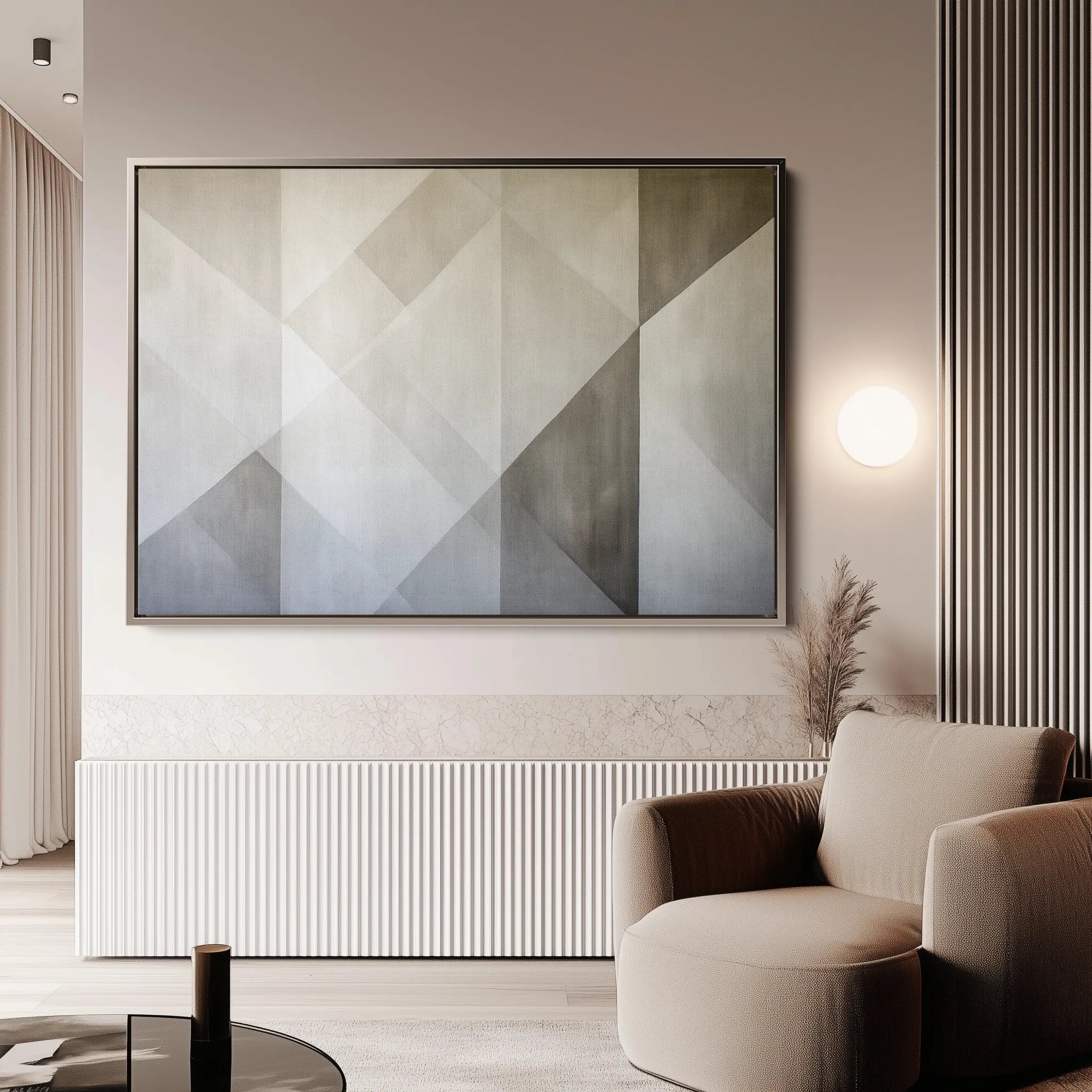 Abstract 564 Canvas Art 18" x 24" / 45 x 60 cm / Black