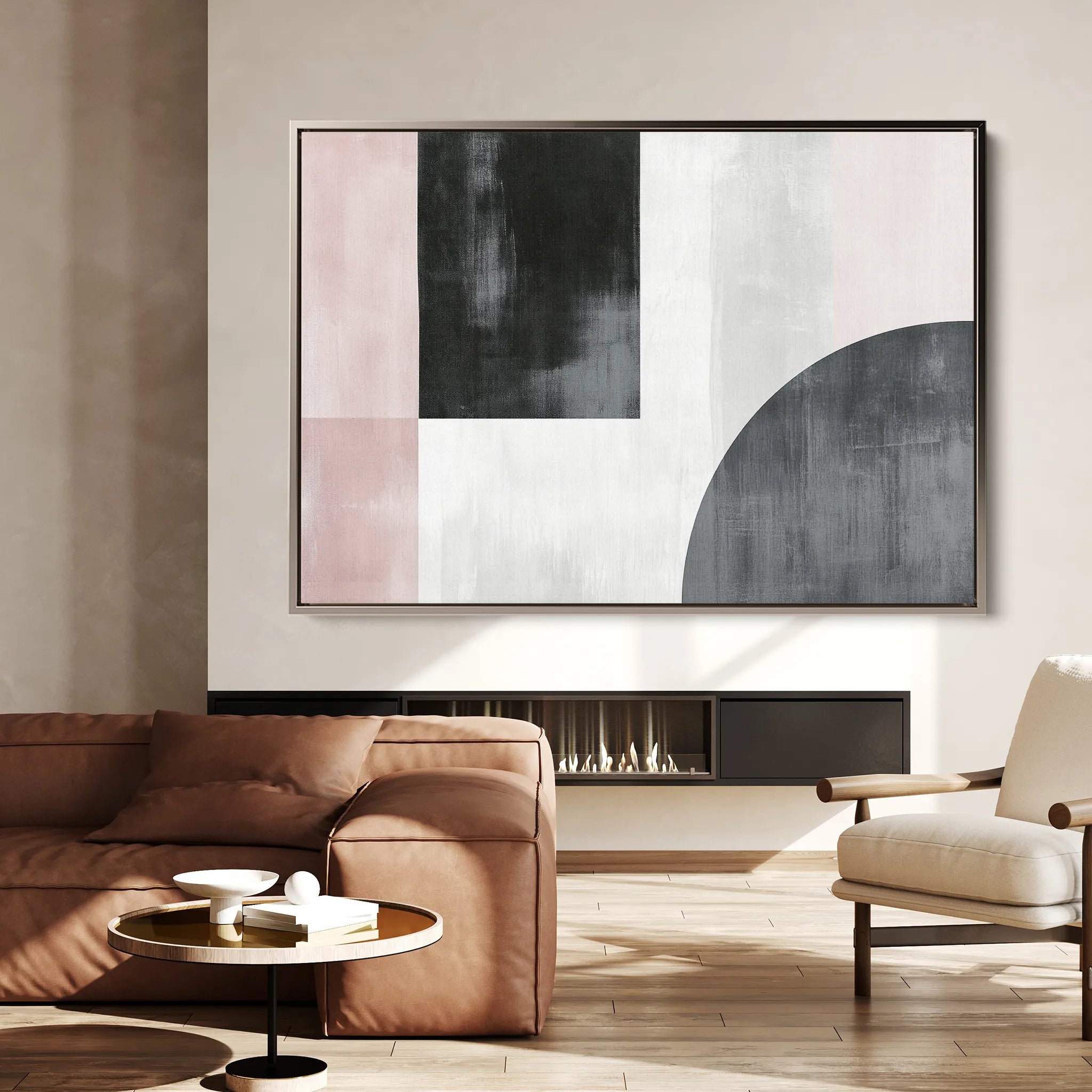 Abstract 566 Canvas Art 18" x 24" / 45 x 60 cm / Black