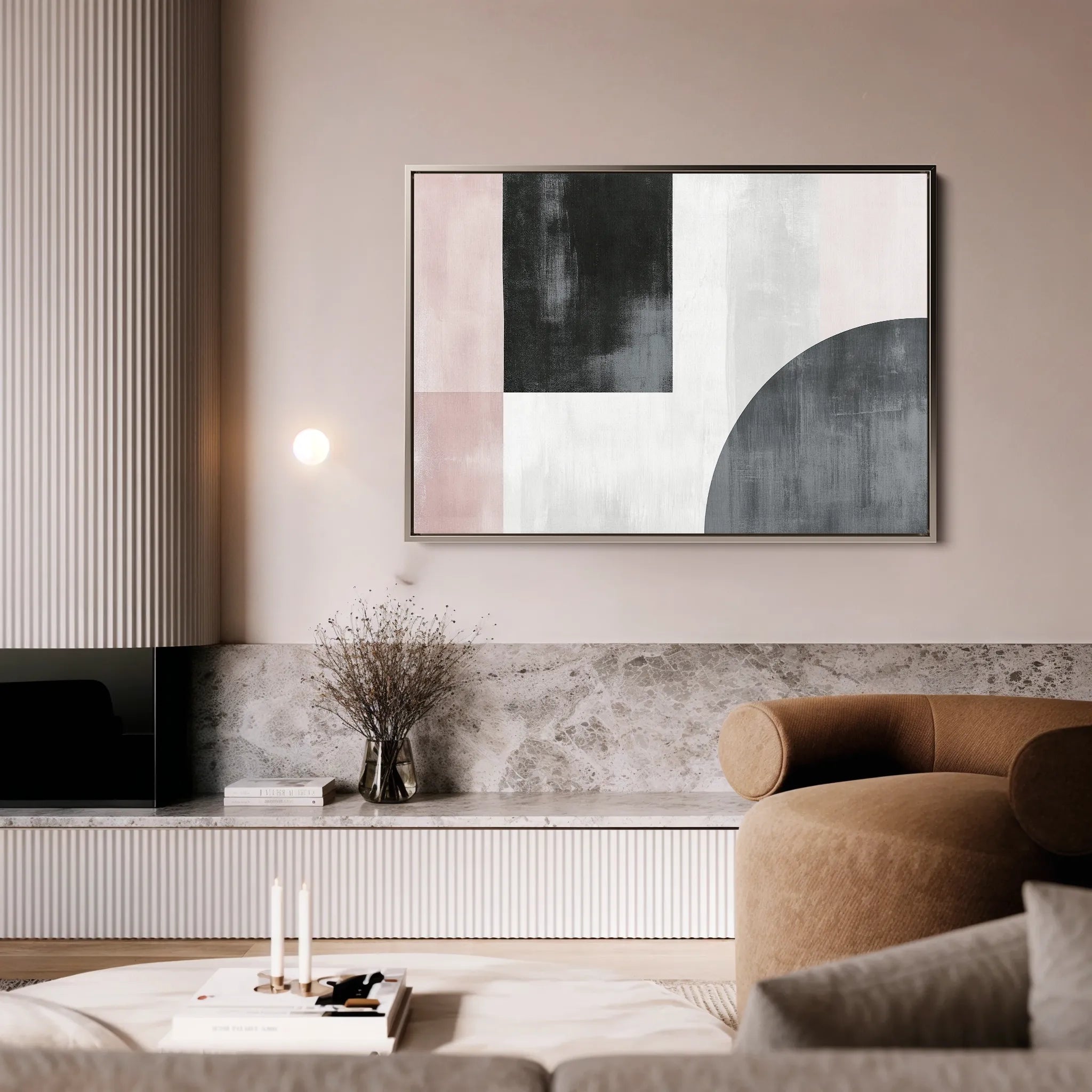 Abstract 566 Canvas Art 18" x 24" / 45 x 60 cm / Black