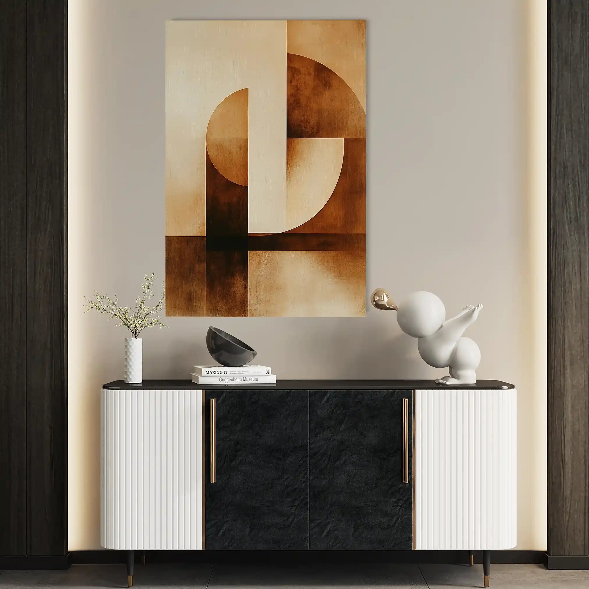 Abstract 567 Canvas Art 18" x 24" / 45 x 60 cm / Black