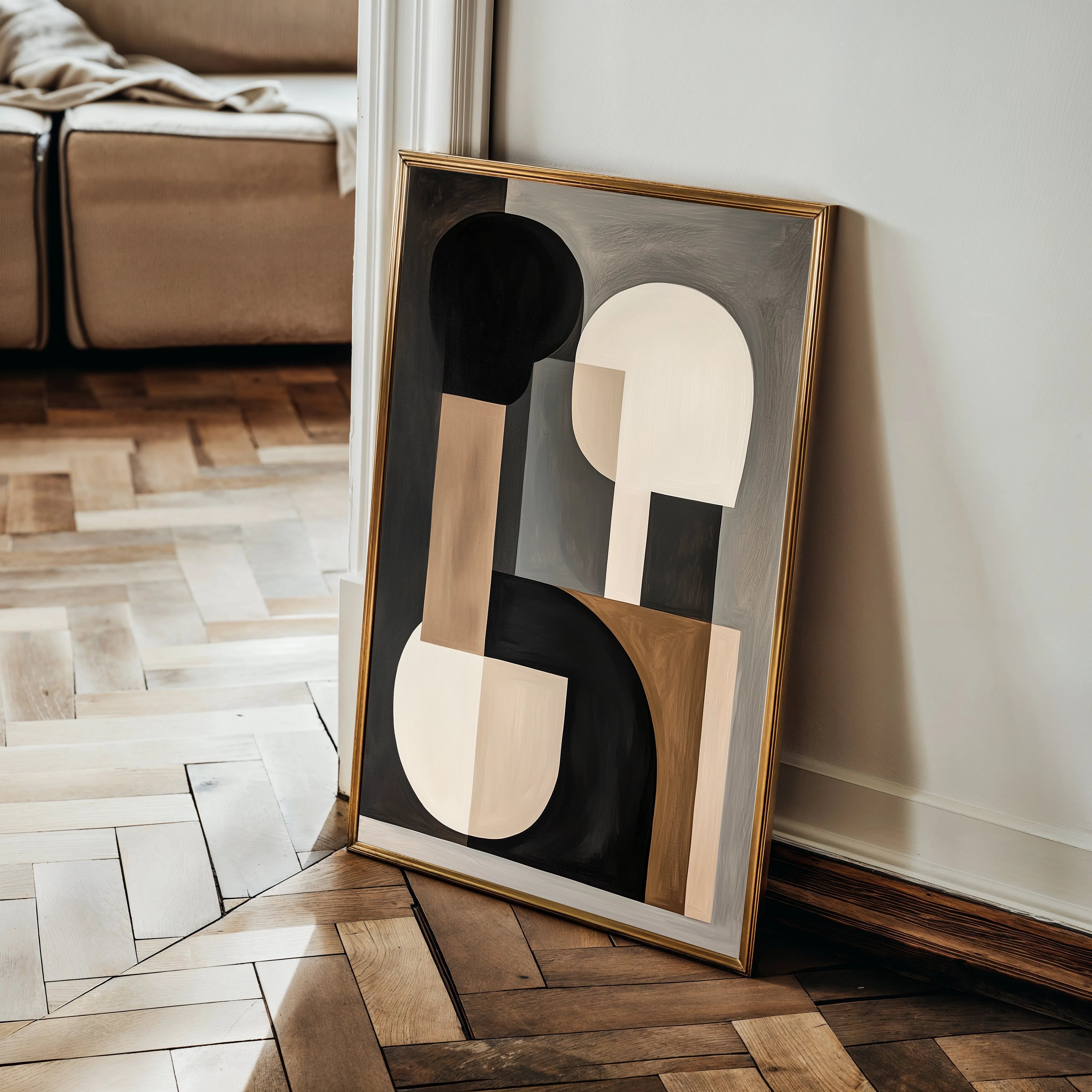 Abstract 568 Canvas Art 18" x 24" / 45 x 60 cm / Black