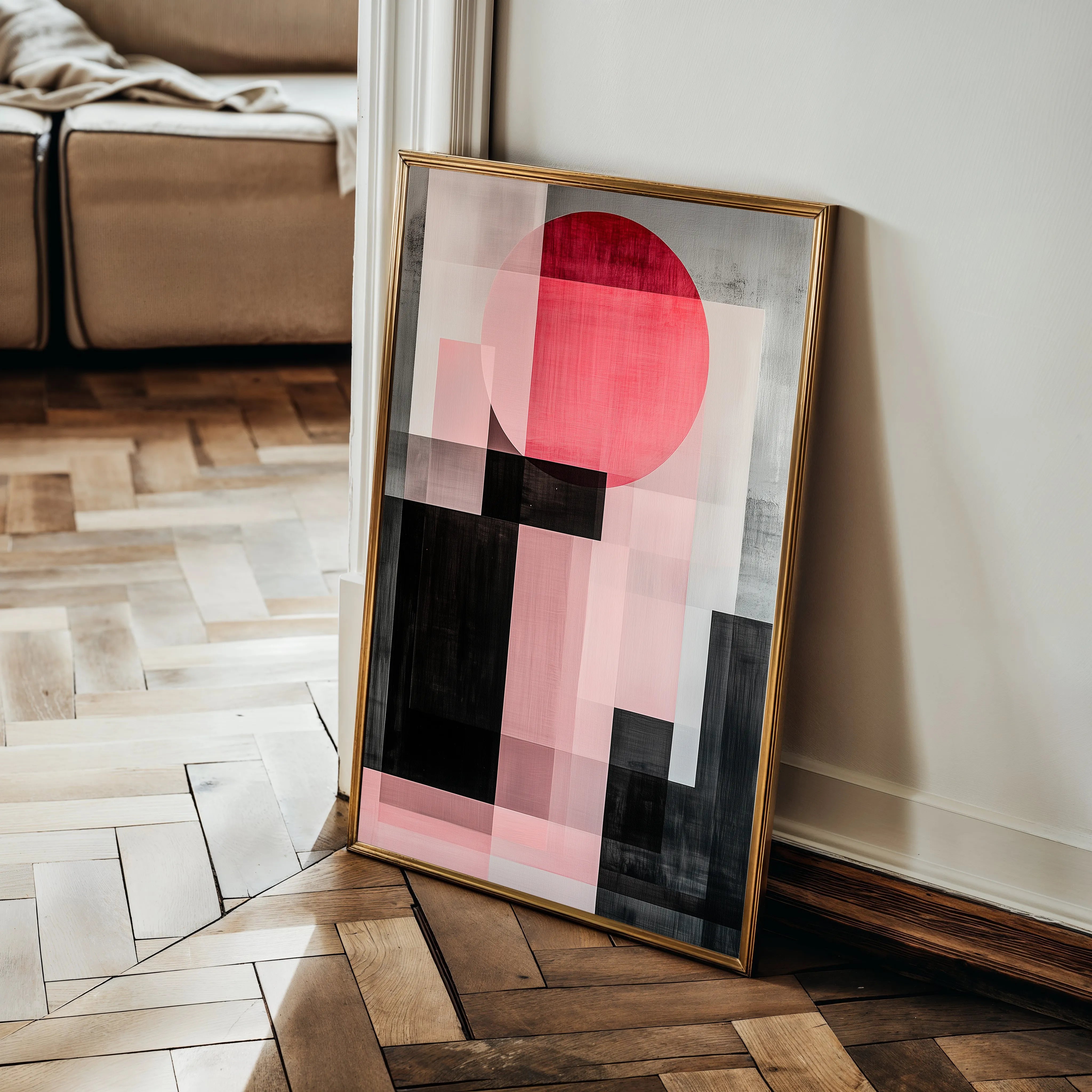 Abstract 576 Canvas Art 18" x 24" / 45 x 60 cm / Black
