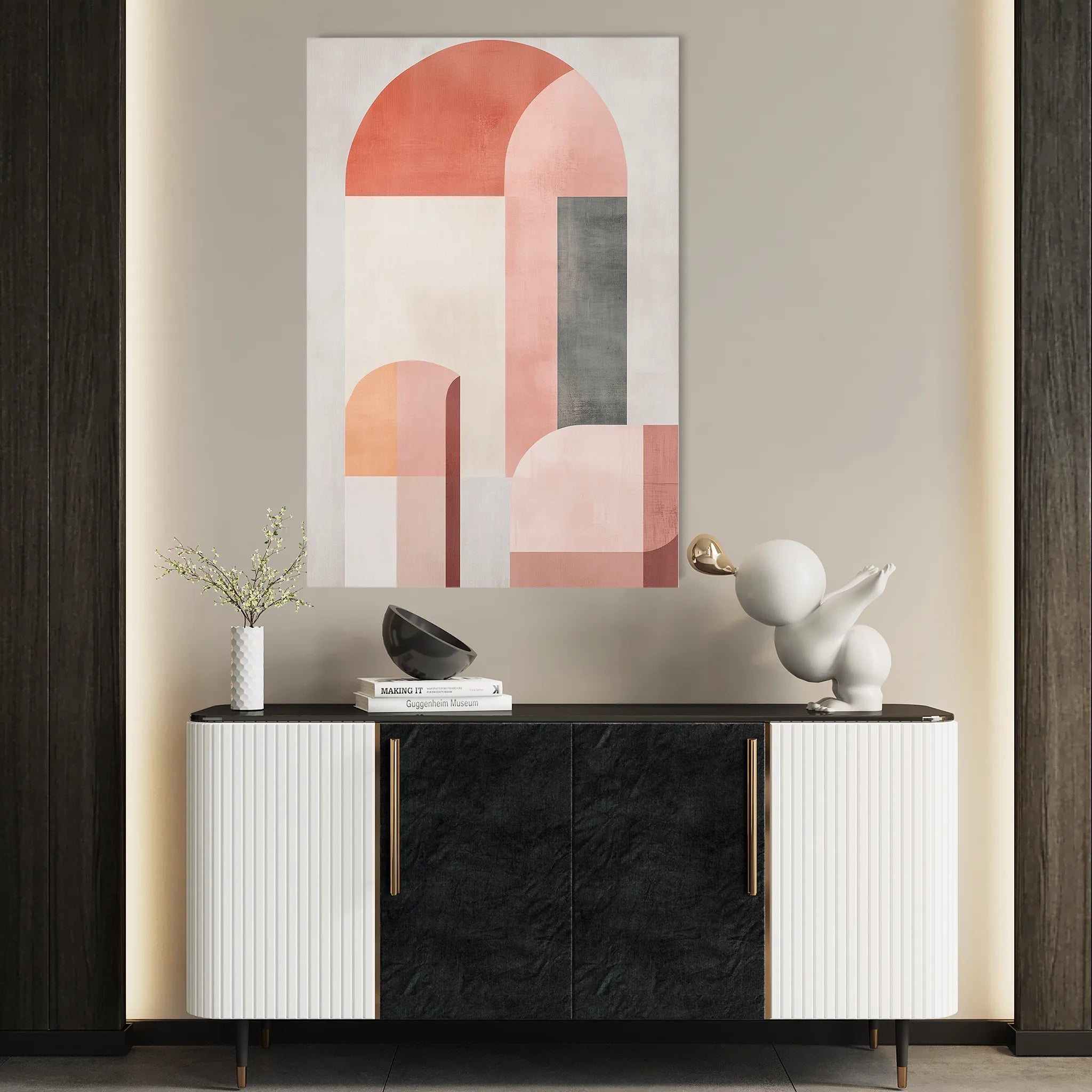 Abstract 579 Canvas Art 18" x 24" / 45 x 60 cm / Black