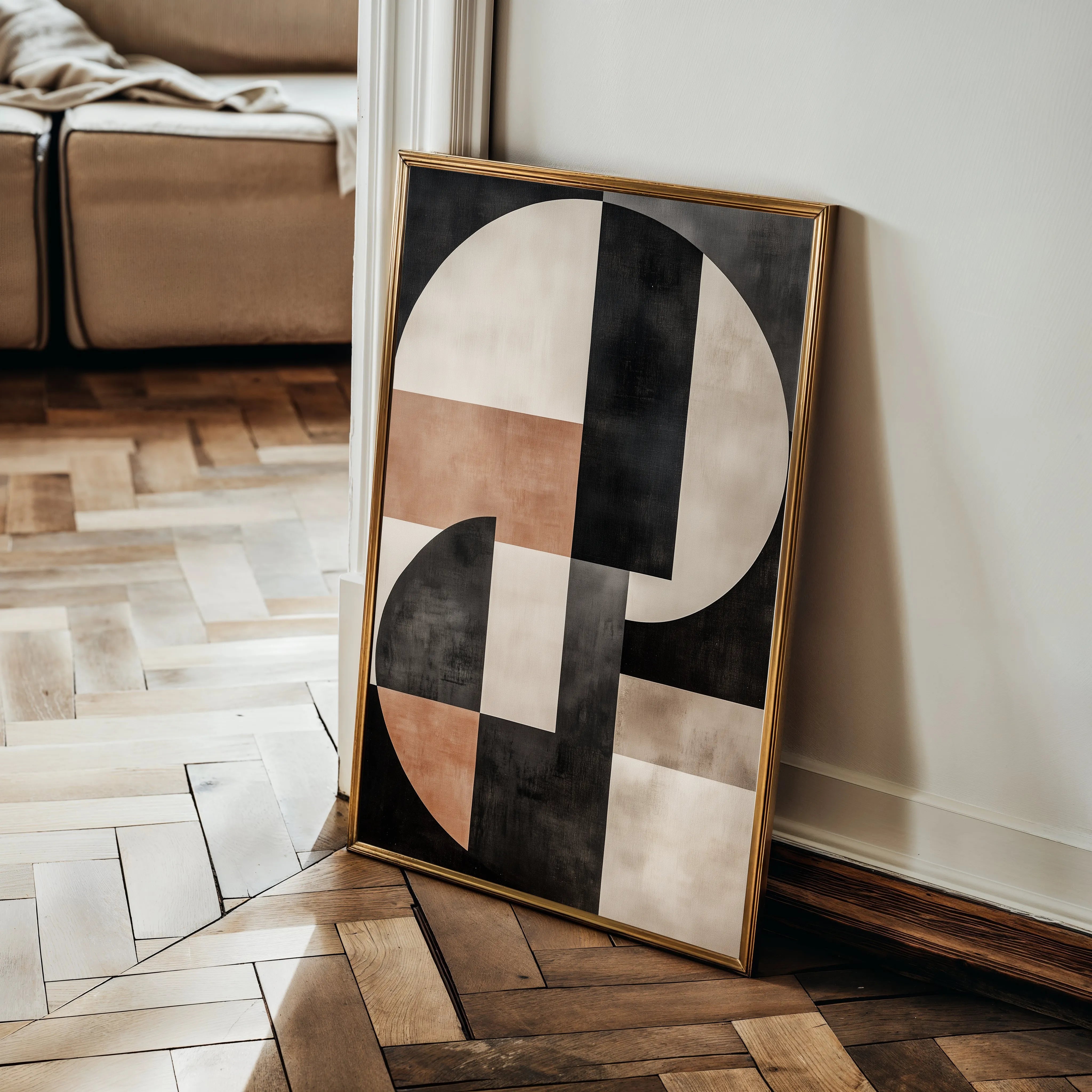 Abstract 581 Canvas Art 18" x 24" / 45 x 60 cm / Black