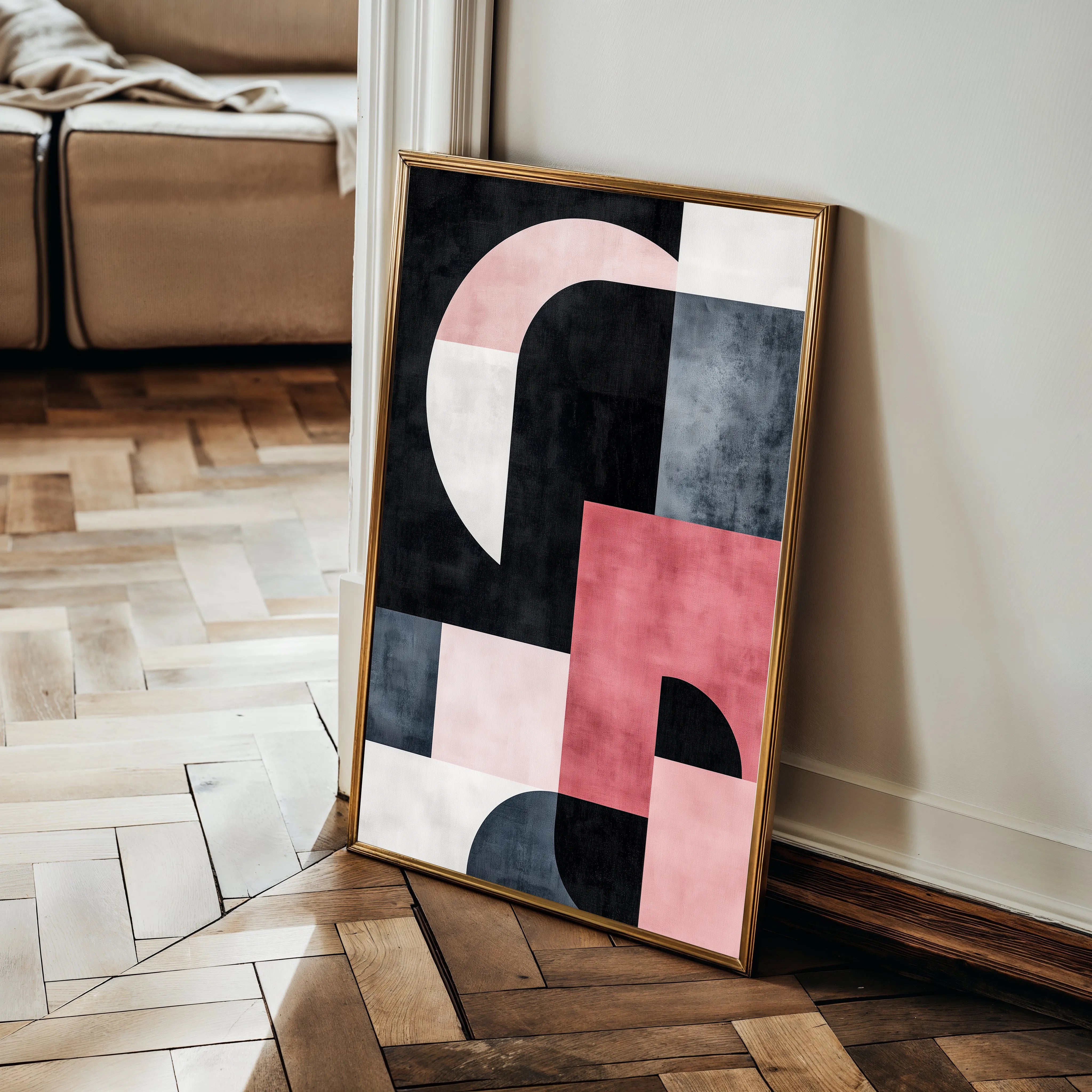 Abstract 583 Canvas Art 18" x 24" / 45 x 60 cm / Black