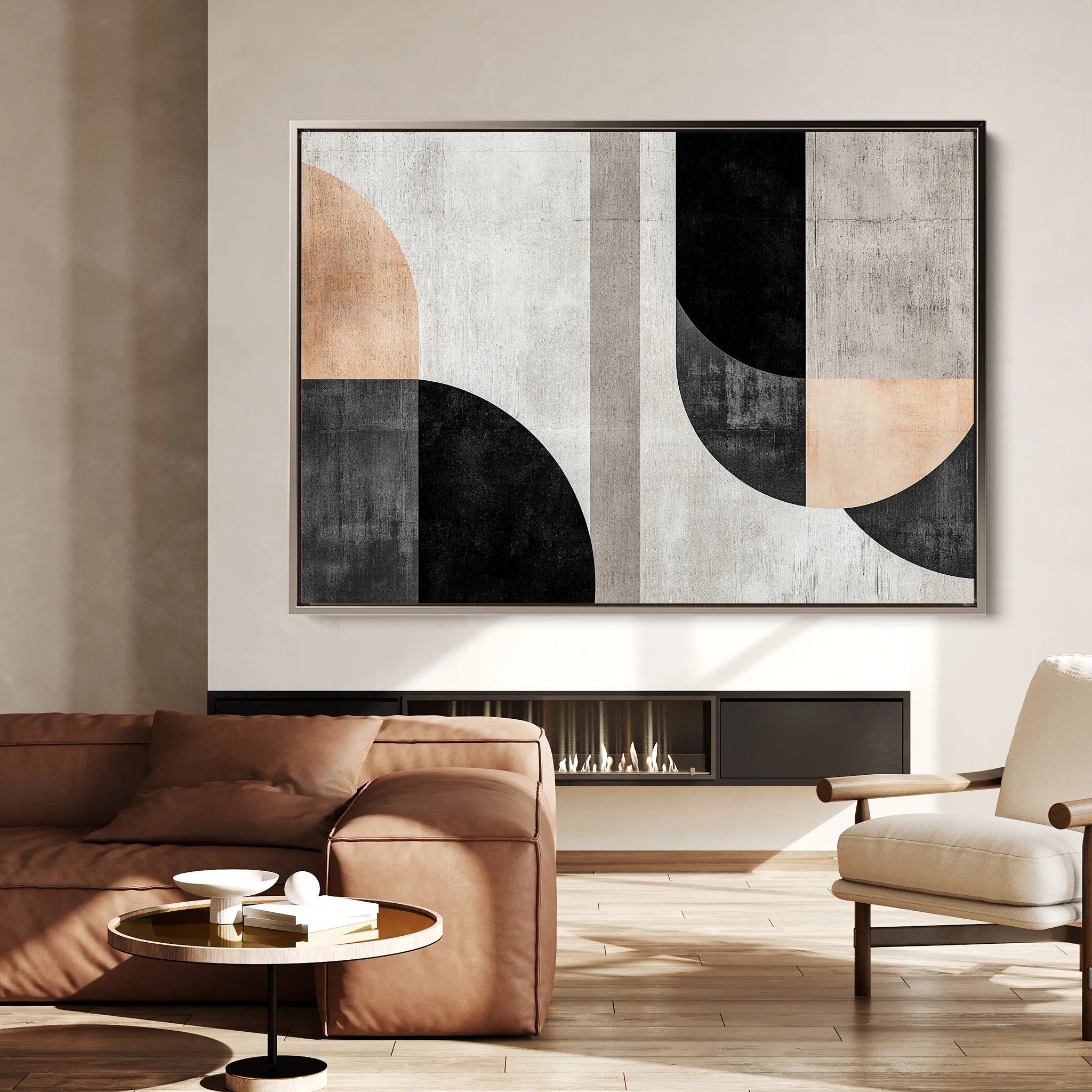 Abstract 584 Canvas Art 18" x 24" / 45 x 60 cm / Black