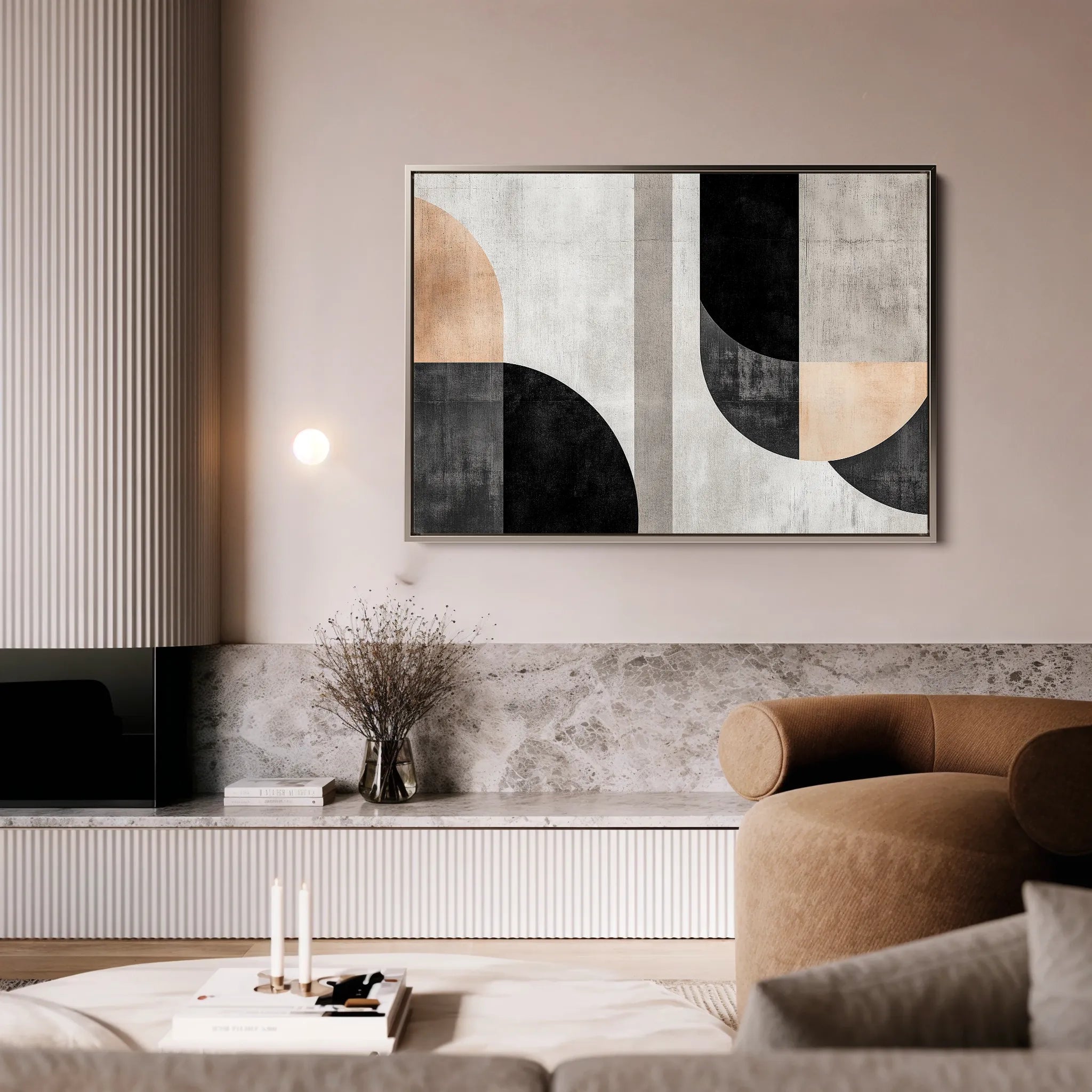Abstract 584 Canvas Art 18" x 24" / 45 x 60 cm / Black