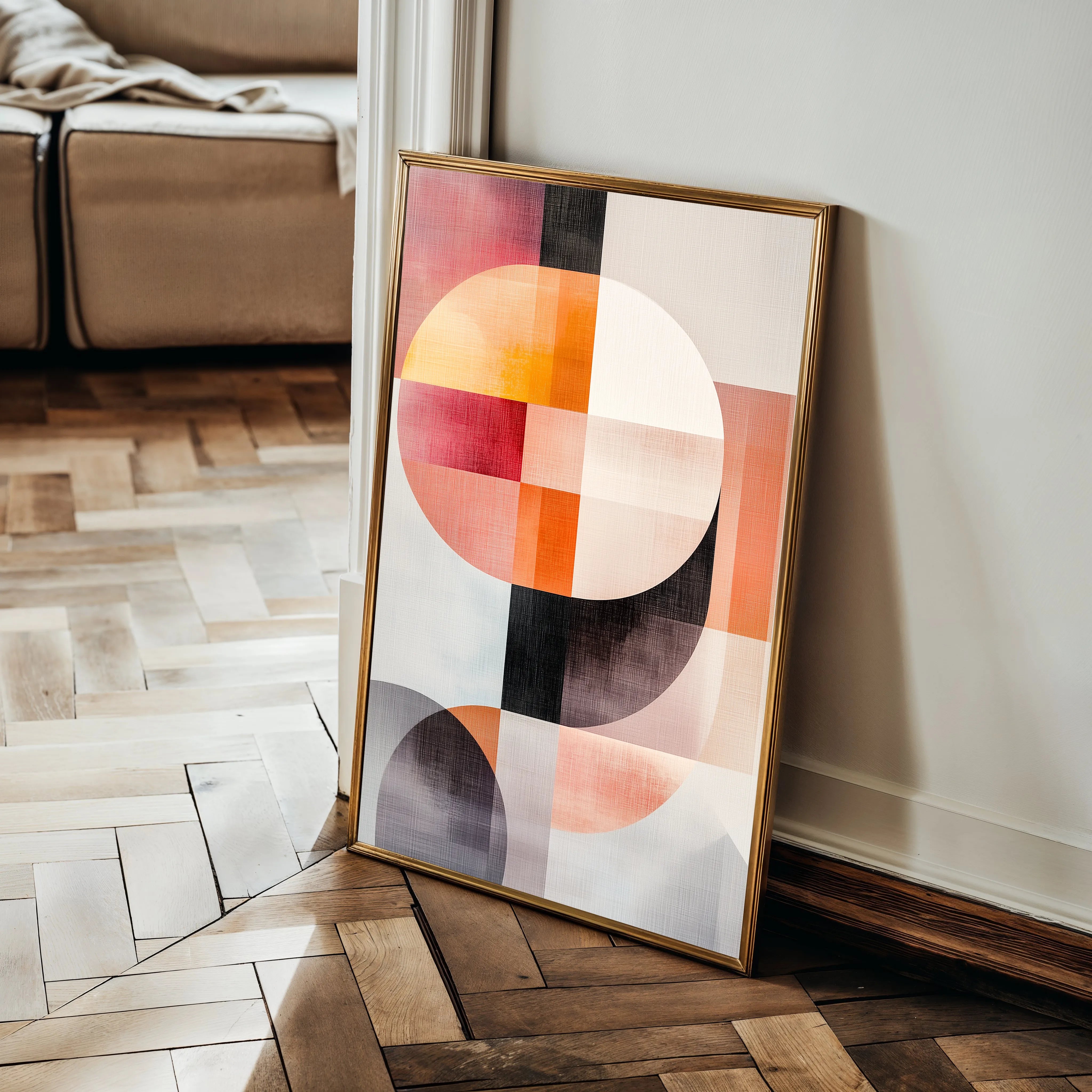 Abstract 585 Canvas Art 18" x 24" / 45 x 60 cm / Black