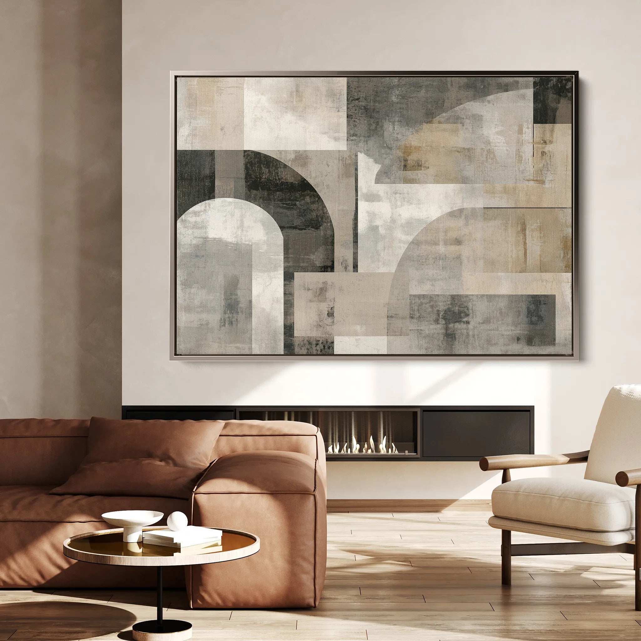 Abstract 588 Canvas Art 18" x 24" / 45 x 60 cm / Black