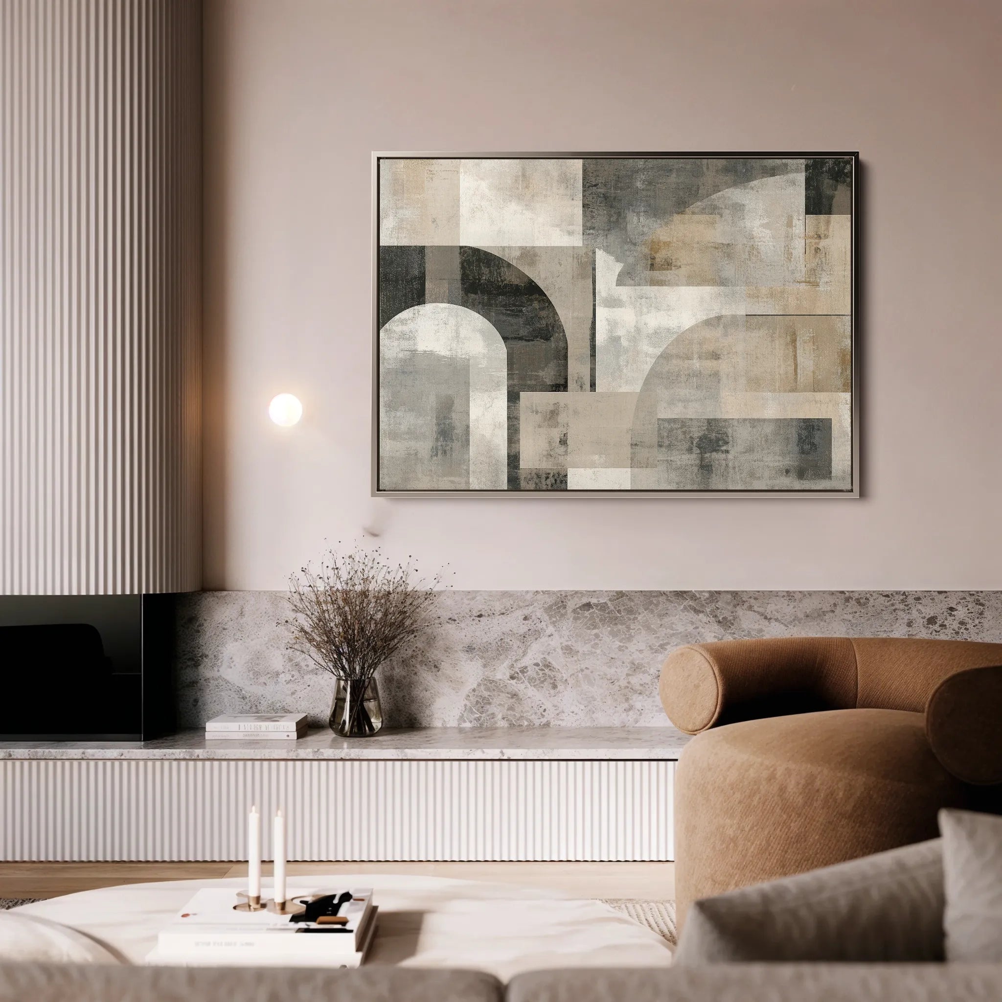 Abstract 588 Canvas Art 18" x 24" / 45 x 60 cm / Black