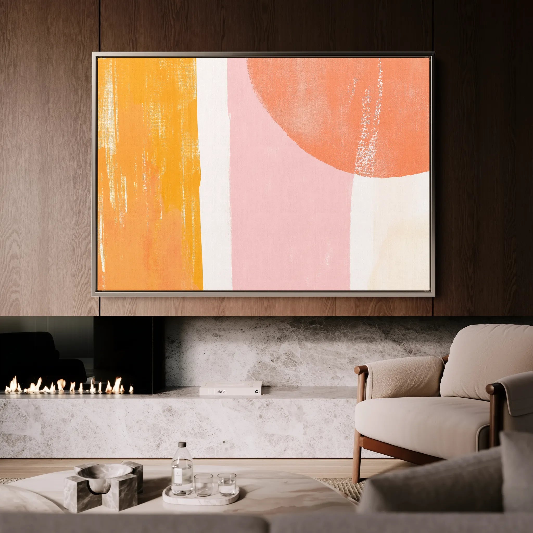 Abstract 589 Canvas Art 18" x 24" / 45 x 60 cm / Black
