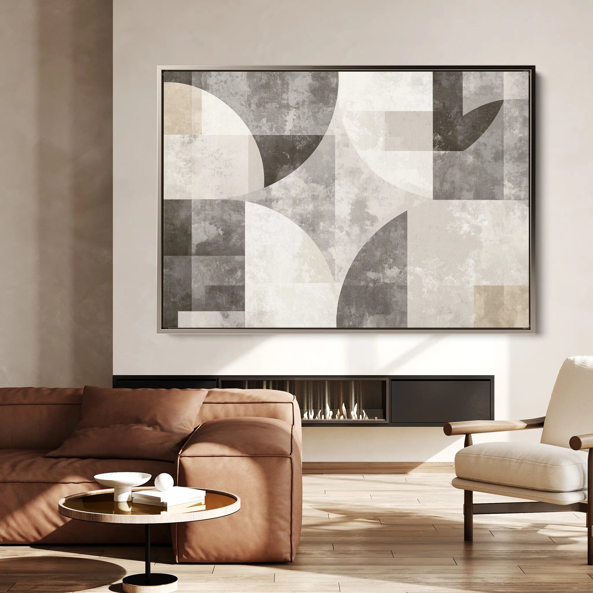 Abstract 591 Canvas Art 18" x 24" / 45 x 60 cm / Black