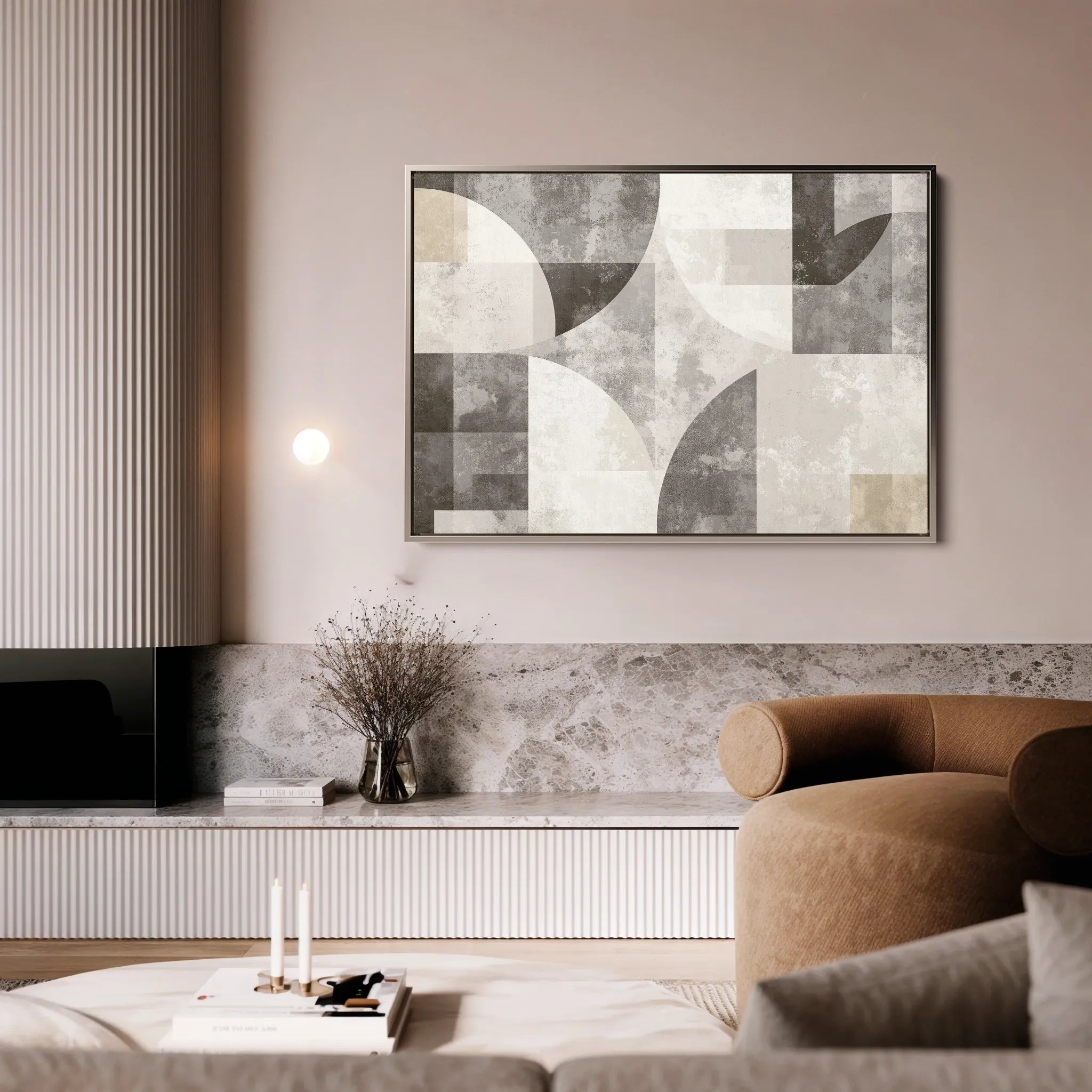 Abstract 591 Canvas Art 18" x 24" / 45 x 60 cm / Black
