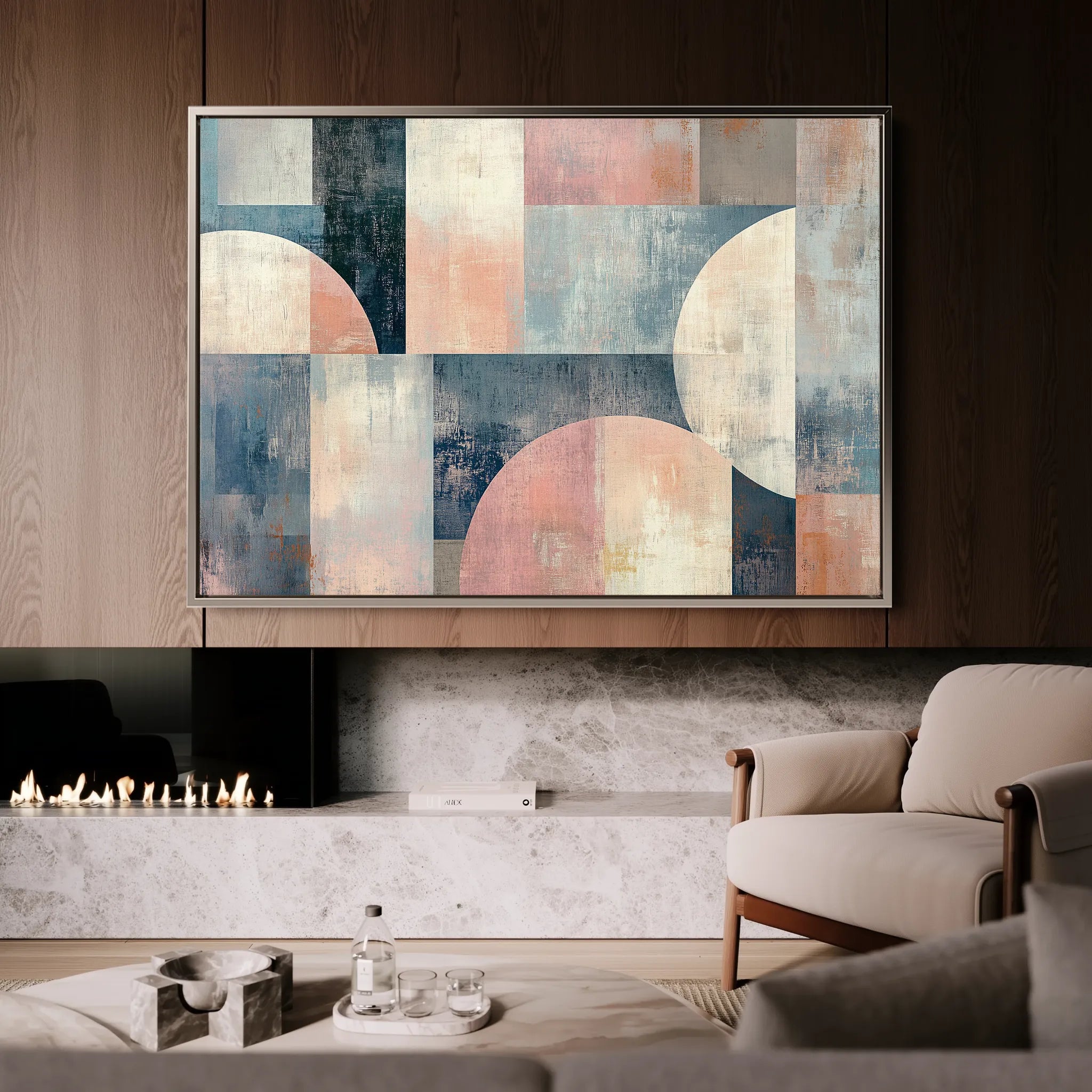 Abstract 595 Canvas Art 18" x 24" / 45 x 60 cm / Black
