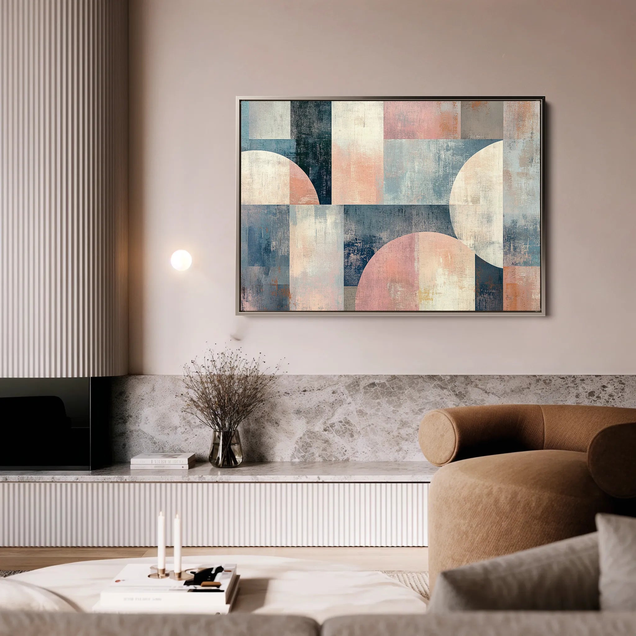 Abstract 595 Canvas Art 18" x 24" / 45 x 60 cm / Black